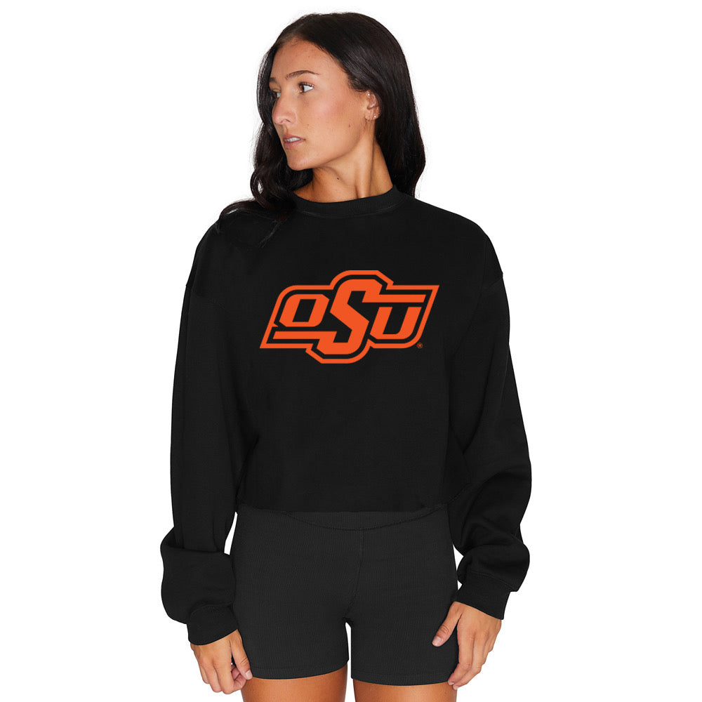 Oklahoma State Black Crewneck | lojobands