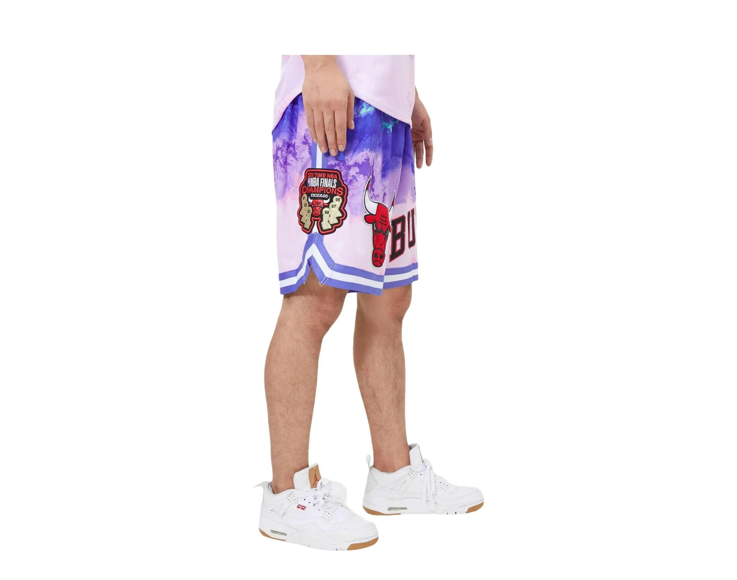 Pro Standard Chicago Bulls Pro Team Pink Dye Men Shorts Pink Dye 3