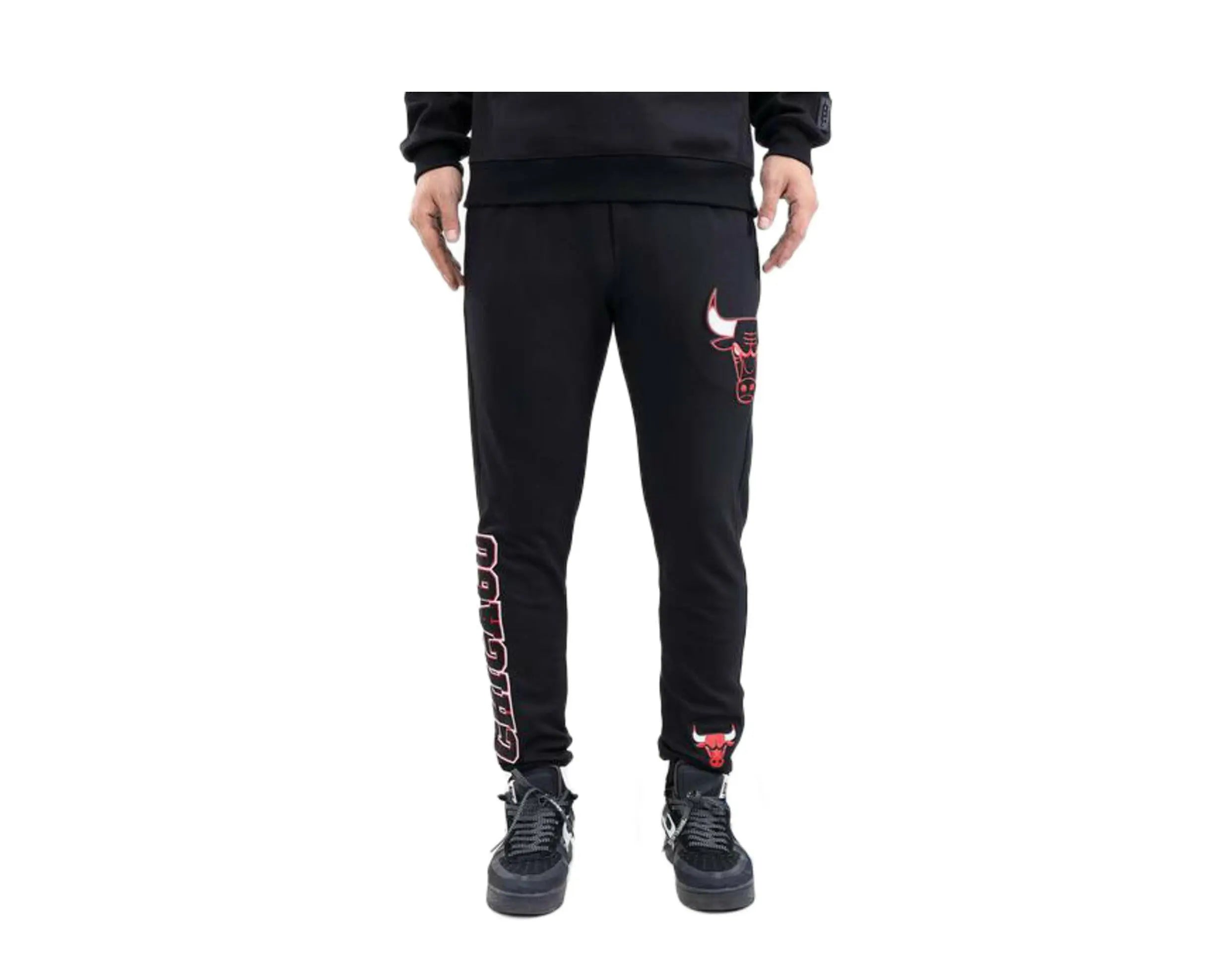 Pro Standard Chicago Bulls Logo Men Joggers Black/Red 1