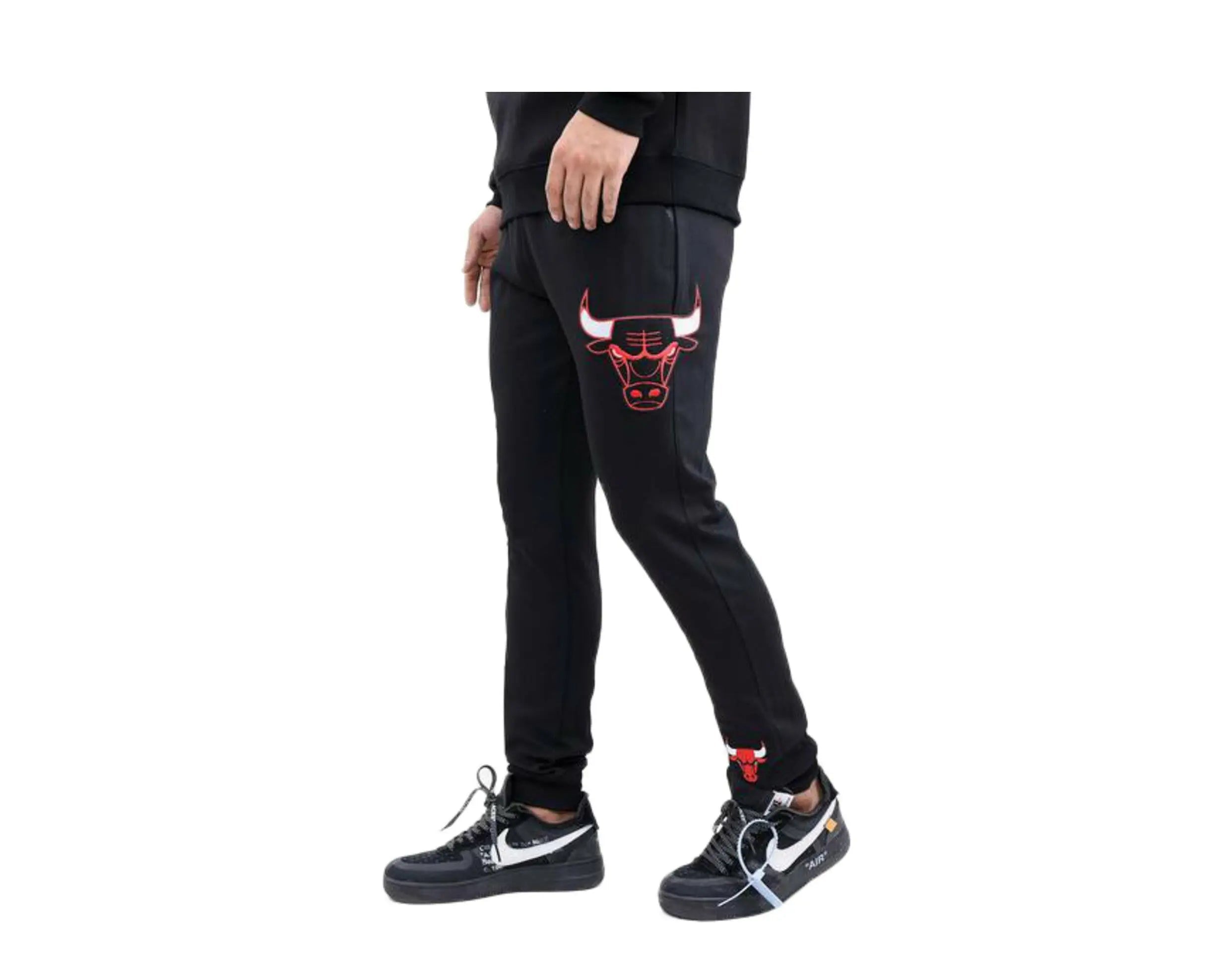 Pro Standard Chicago Bulls Logo Men Joggers Black/Red 2