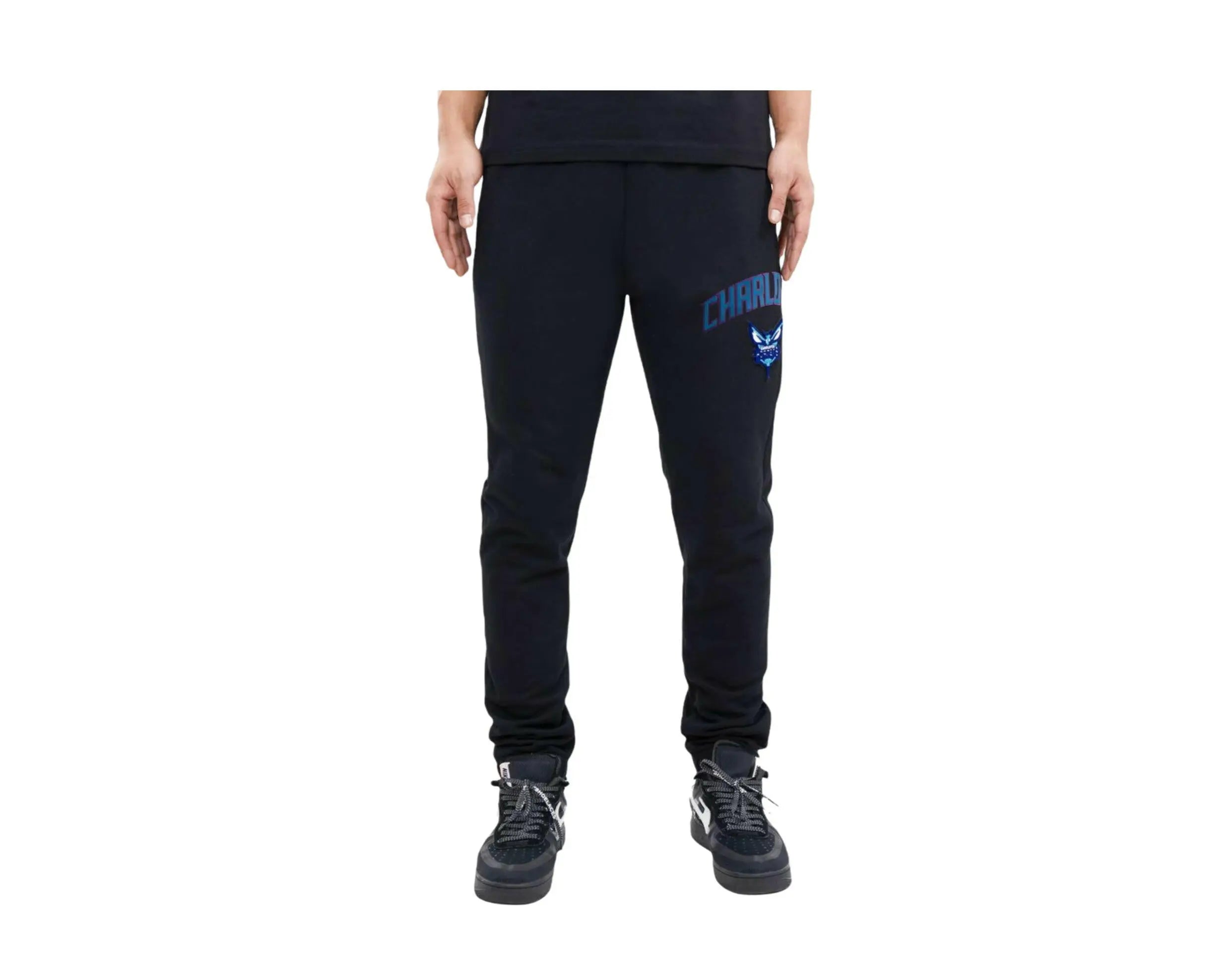Pro Standard NBA Charlotte Hornets Stacked Logo Men Sweatpants Black