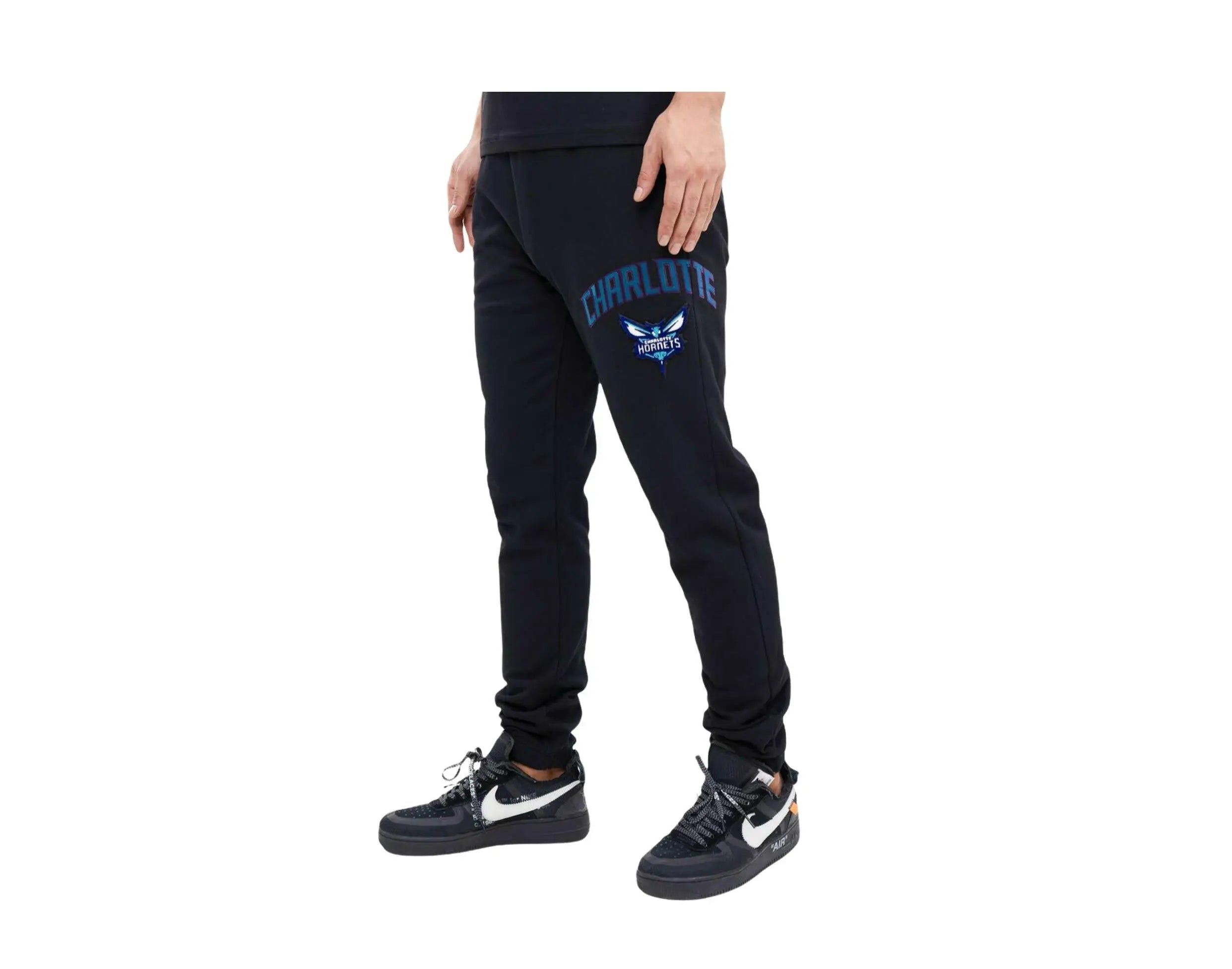 Pro Standard NBA Charlotte Hornets Stacked Logo Men Sweatpants Black