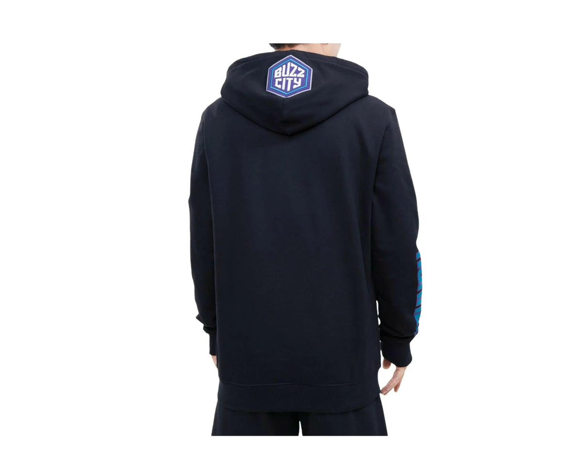 Pro Standard NBA Charlotte Hornets Stacked Logo Men Pullover Hoodie Black 4