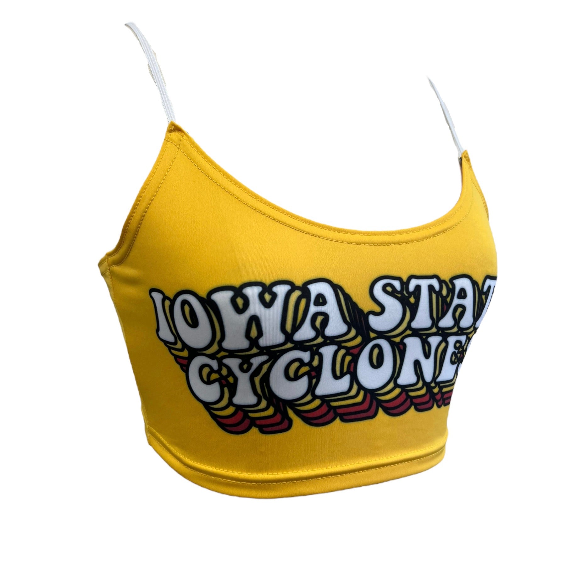 Iowa State Yellow Retro Spaghetti Tank | lojobands 3