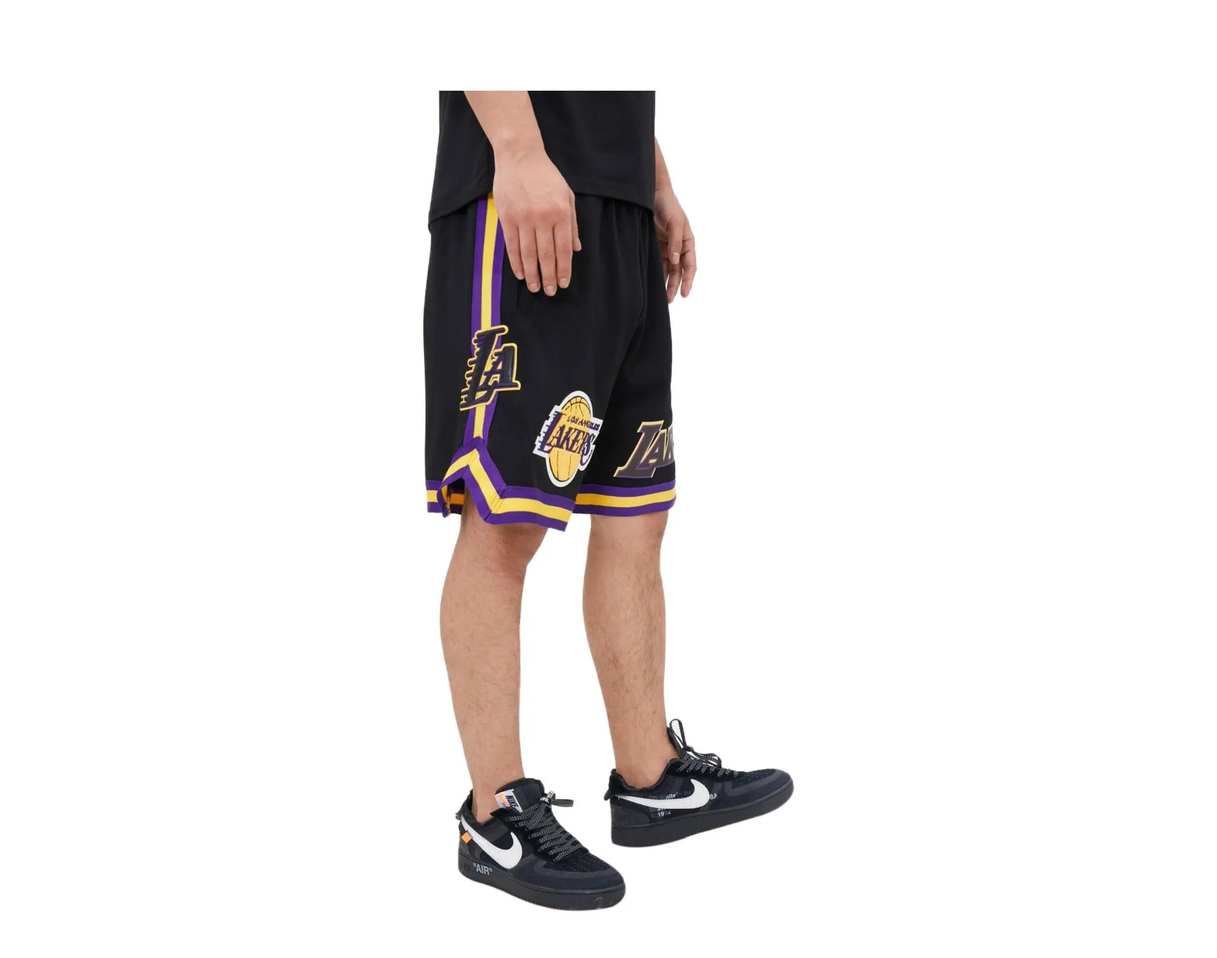 Pro Standard Los Angeles Lakers Classic Chenille Men Shorts Black 3