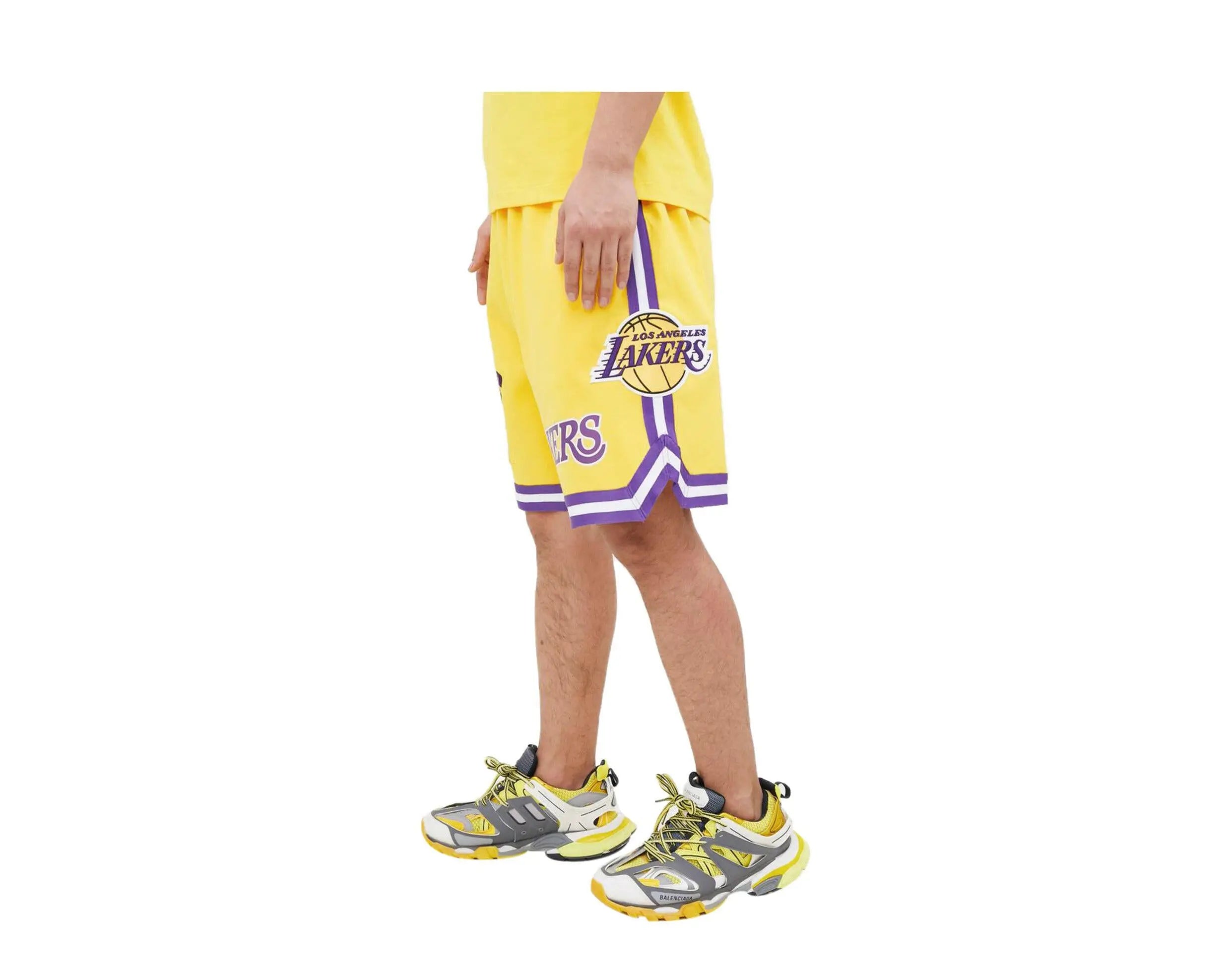 Pro Standard Los Angeles Lakers Lebron James Pro Team Men Shorts Yellow 2