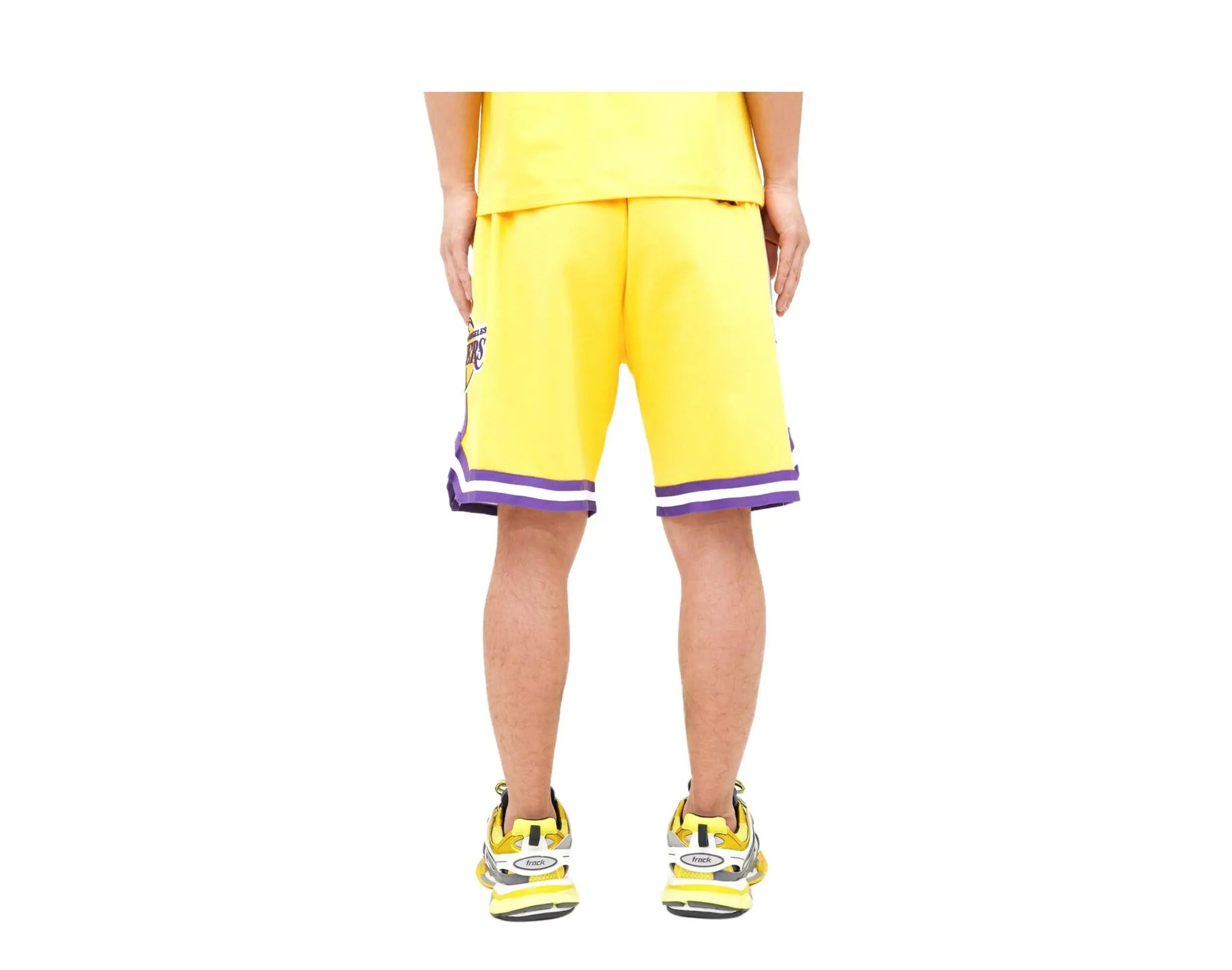 Pro Standard Los Angeles Lakers Lebron James Pro Team Men Shorts Yellow 4