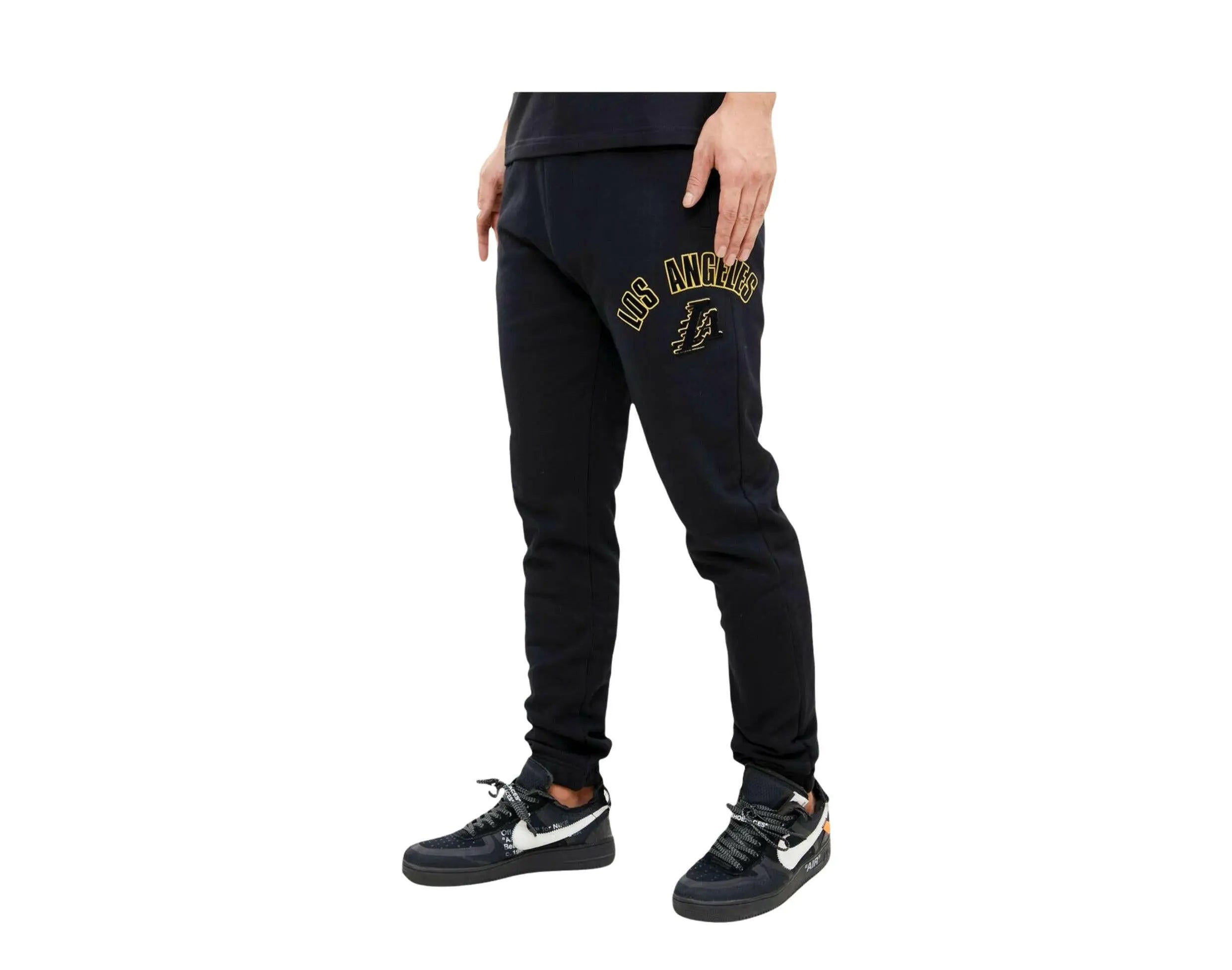 Pro Standard NBA Los Angeles Lakers Stacked Logo Men Sweatpants Black 2