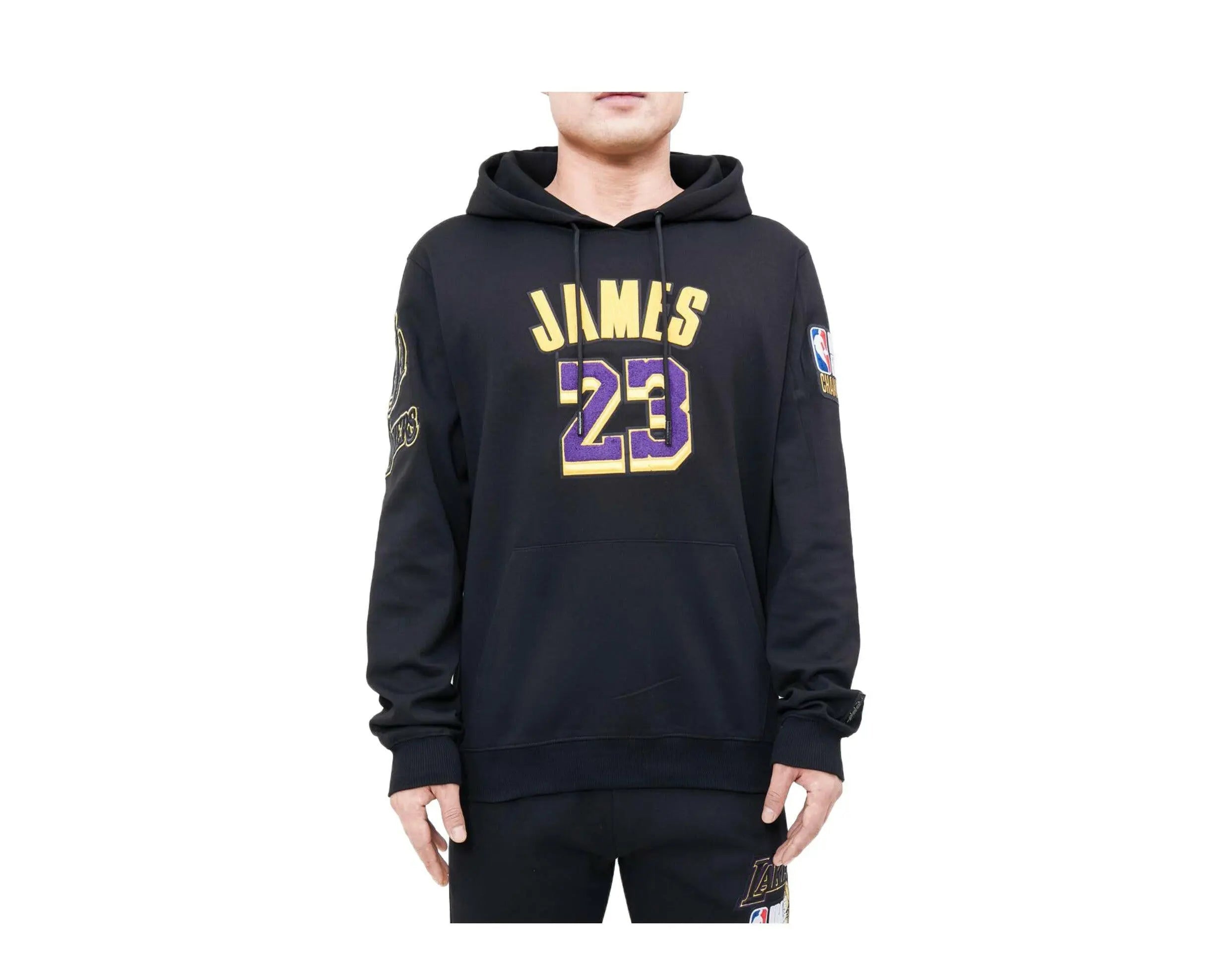 Pro Standard Los Angeles Lakers Lebron James Pro Team Men Hoodie Black 1
