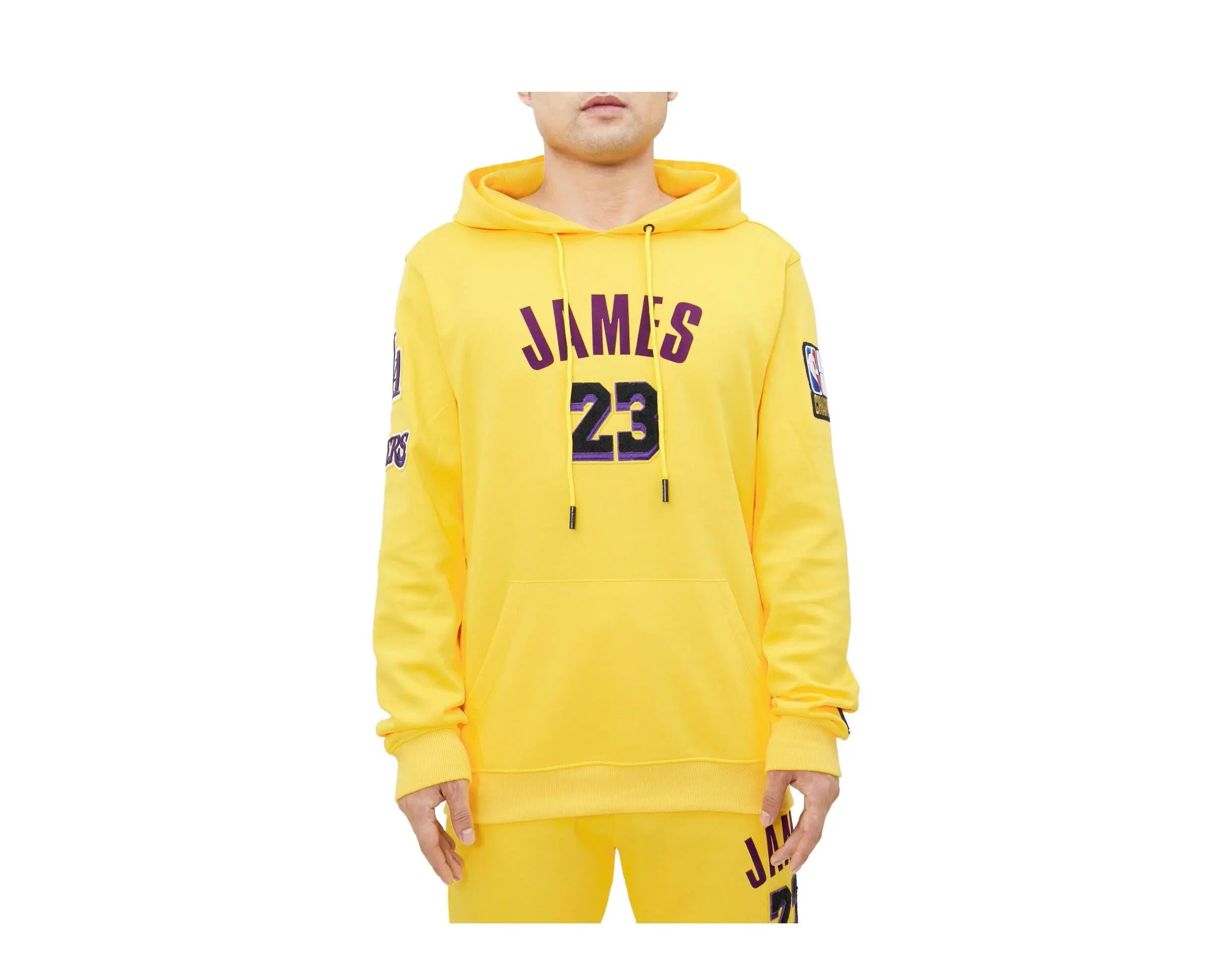 Pro Standard Los Angeles Lakers Lebron James Pro Team Men Hoodie Yellow 1