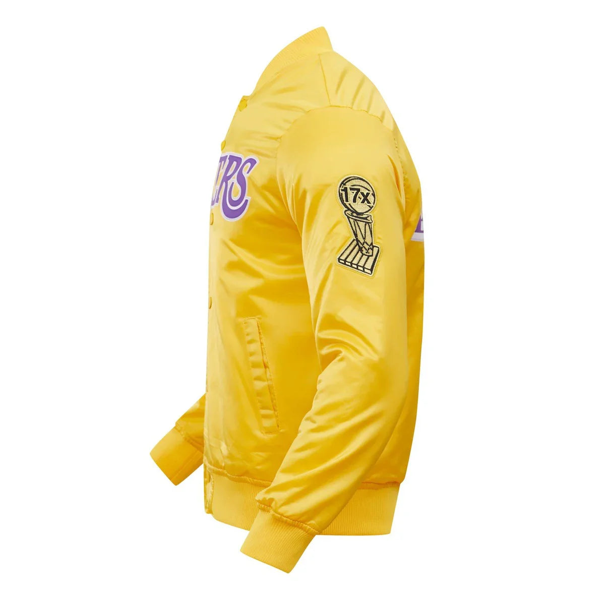 Pro Standard LA Lakers Big Logo Satin Jacket - Gold 5