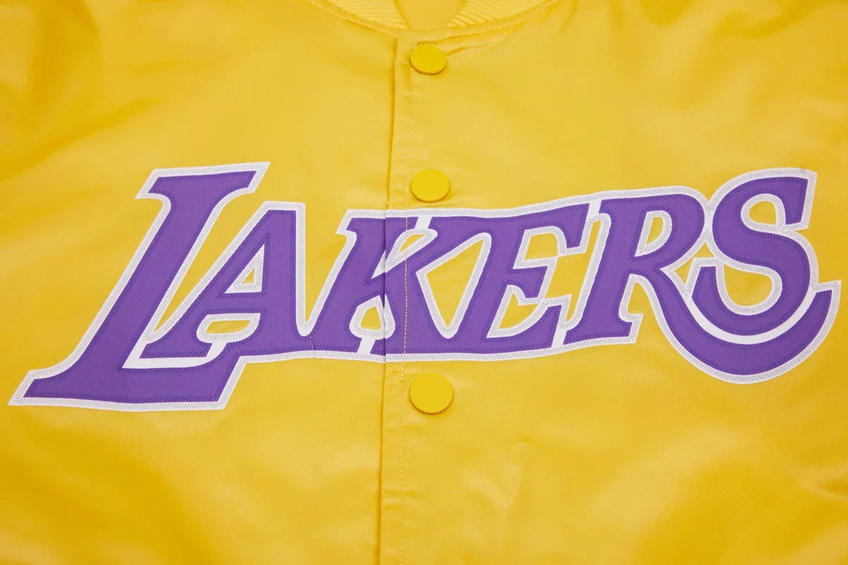Pro Standard LA Lakers Big Logo Satin Jacket - Gold 6