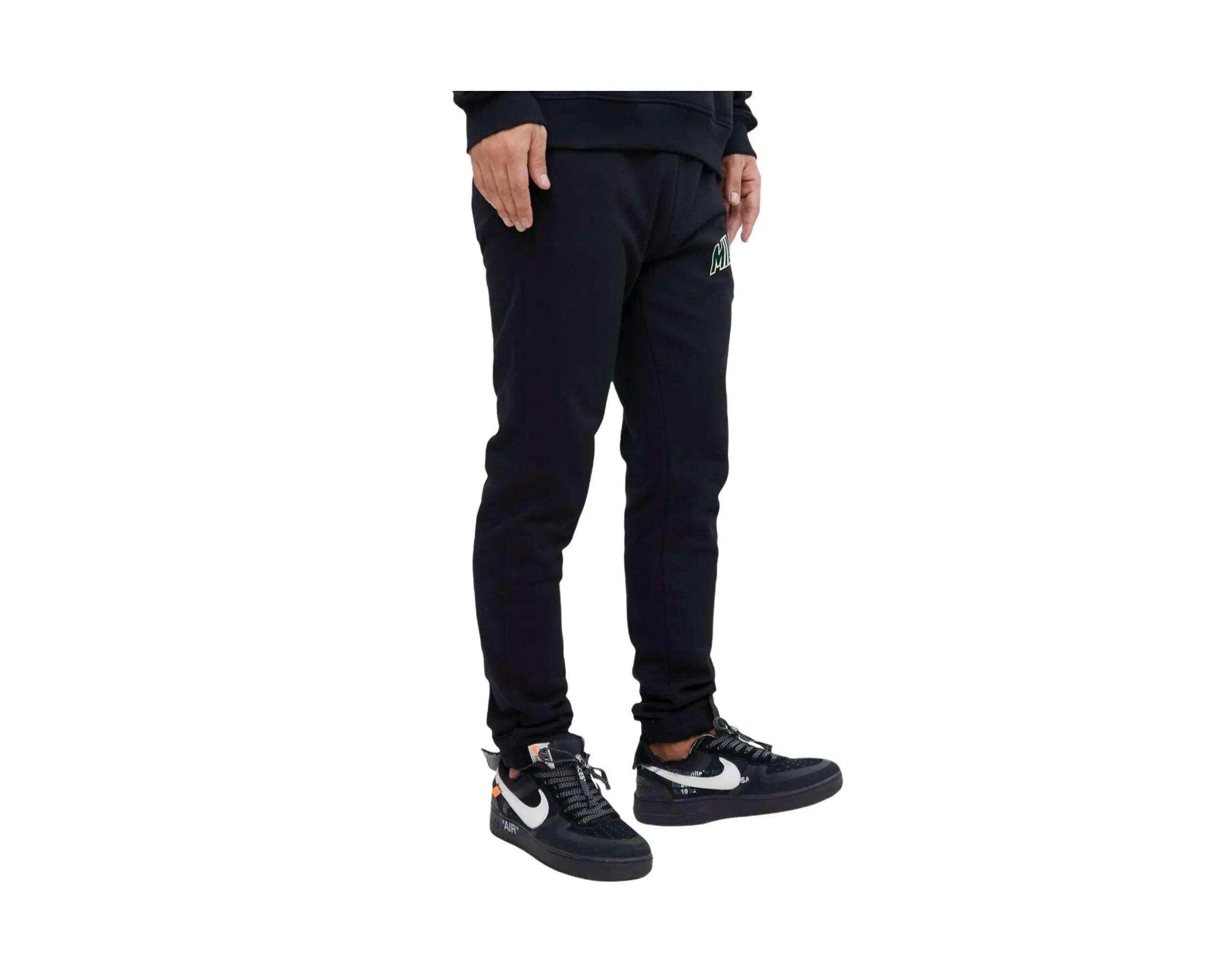 Pro Standard NBA Milwaukee Bucks Stacked Logo Men Sweatpants Black 3