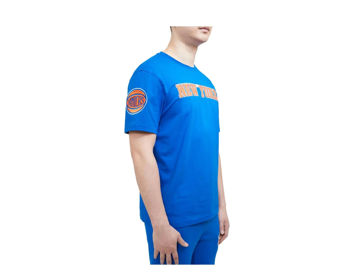 Pro Standard New York Knicks Classic Chenille Men T‑Shirt Blue 3