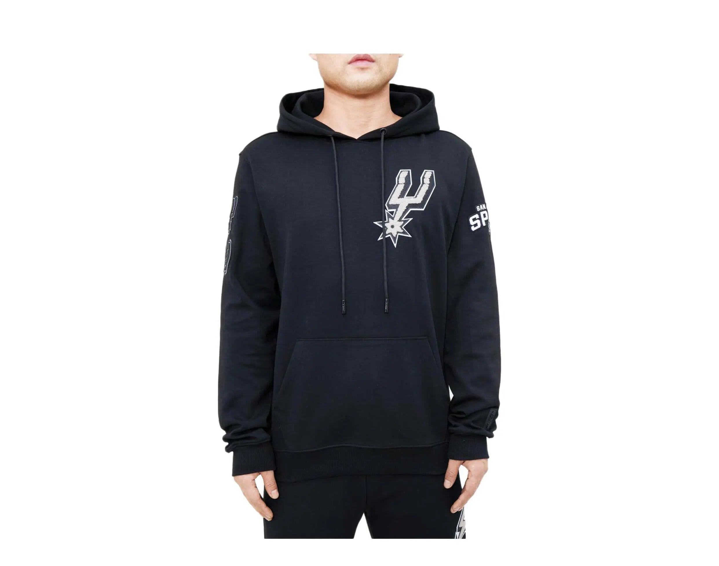 Pro Standard San Antonio Spurs Classic Chenille Men Hoodie Black 1