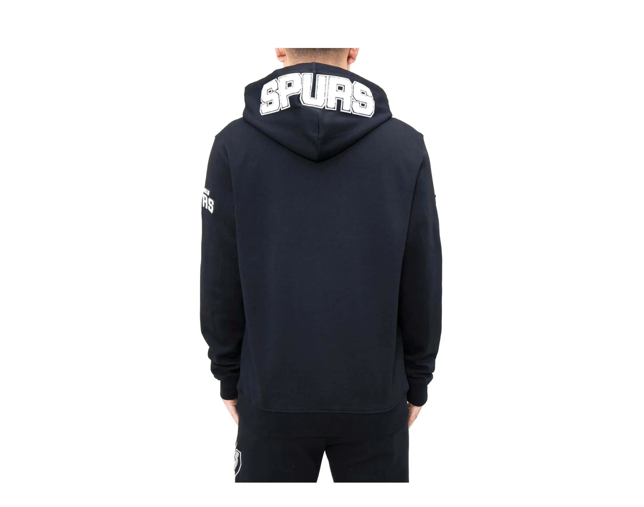 Pro Standard San Antonio Spurs Classic Chenille Men Hoodie Black 4