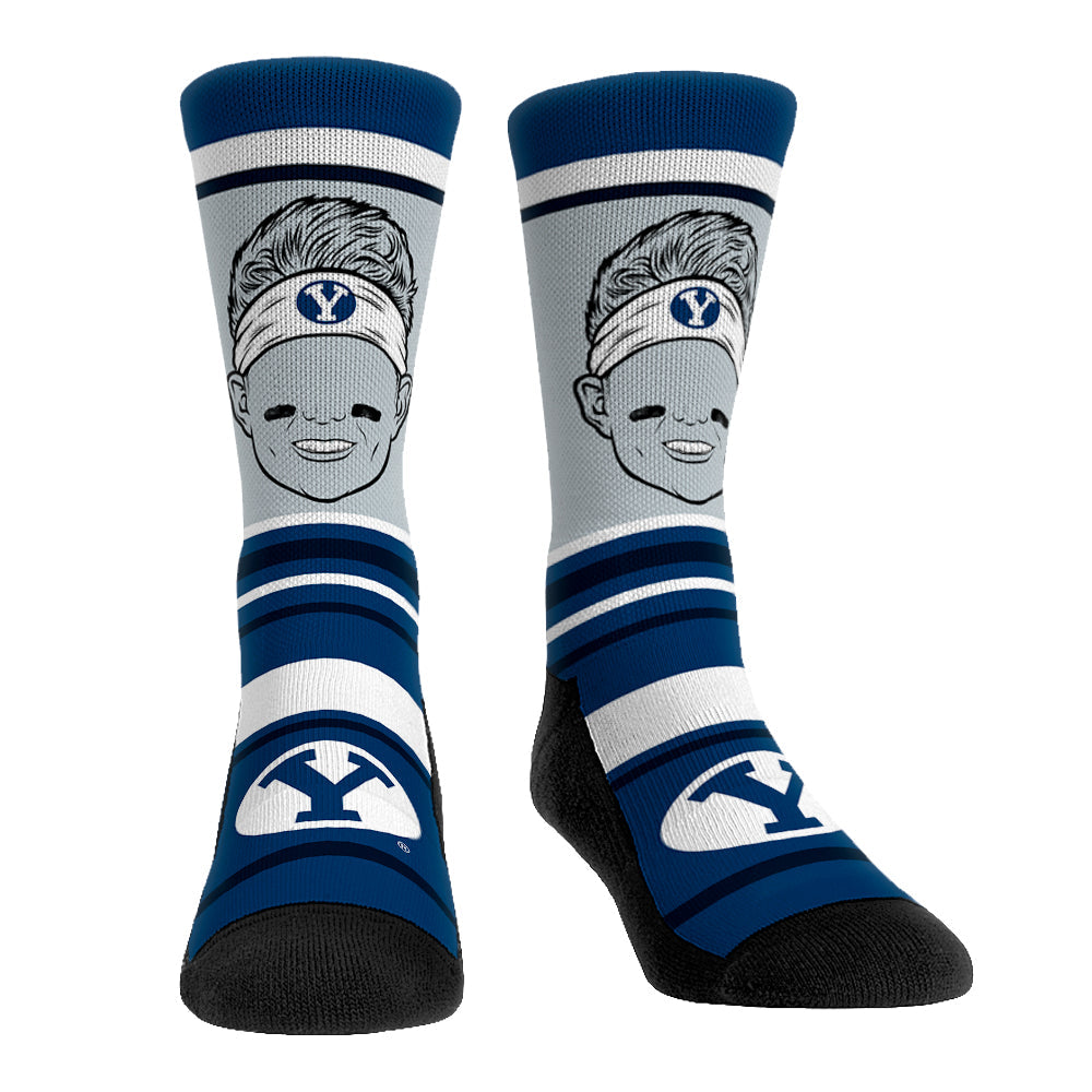 Zach Wilson - BYU Cougars  - Superstar Stripes | Rock 'Em Socks