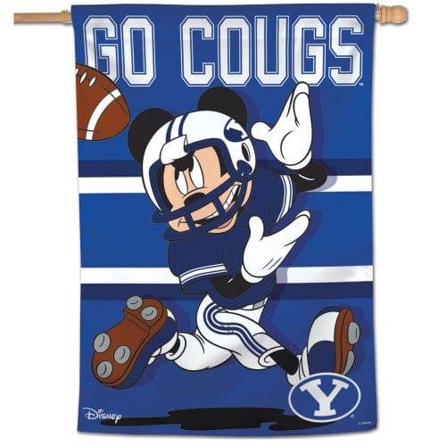 BYU Cougars Football Flag Mickey Mouse House Banner