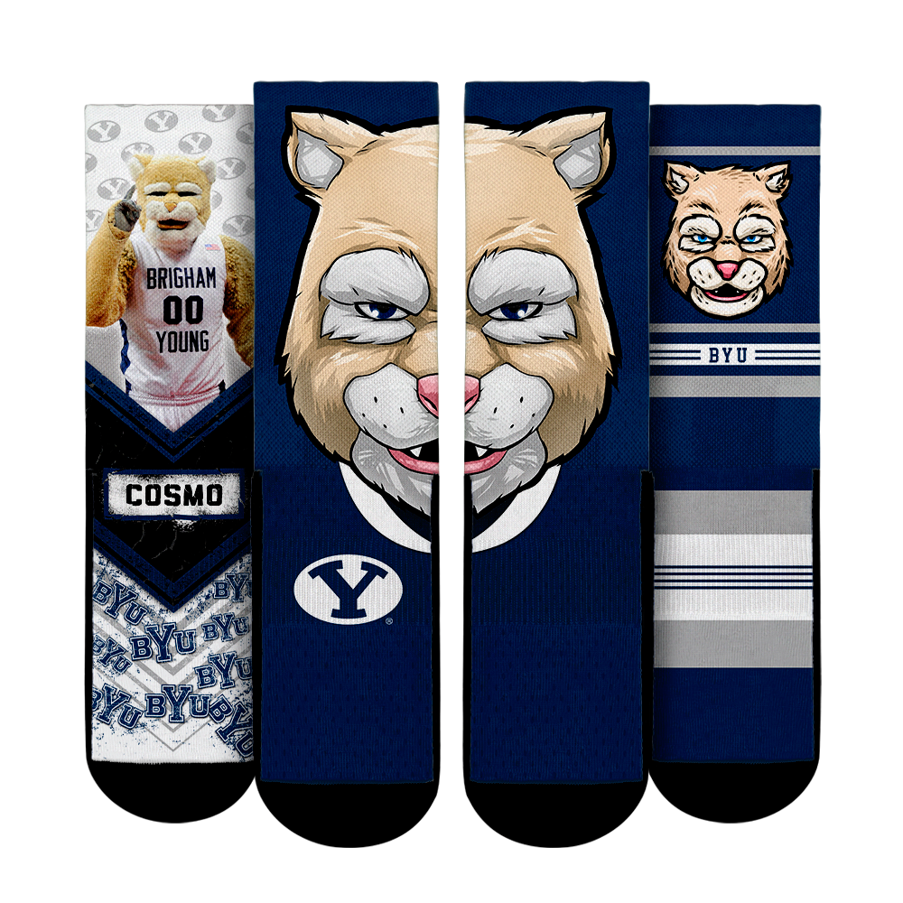 BYU Cougars - Mascot 3-Pack | Rock 'Em Socks