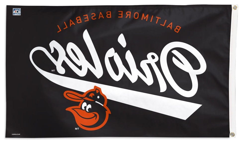 Baltimore Orioles Baseball Flag 3x5 Black