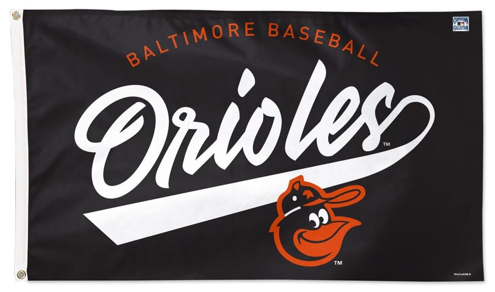 Baltimore Orioles Baseball Flag 3x5 Black