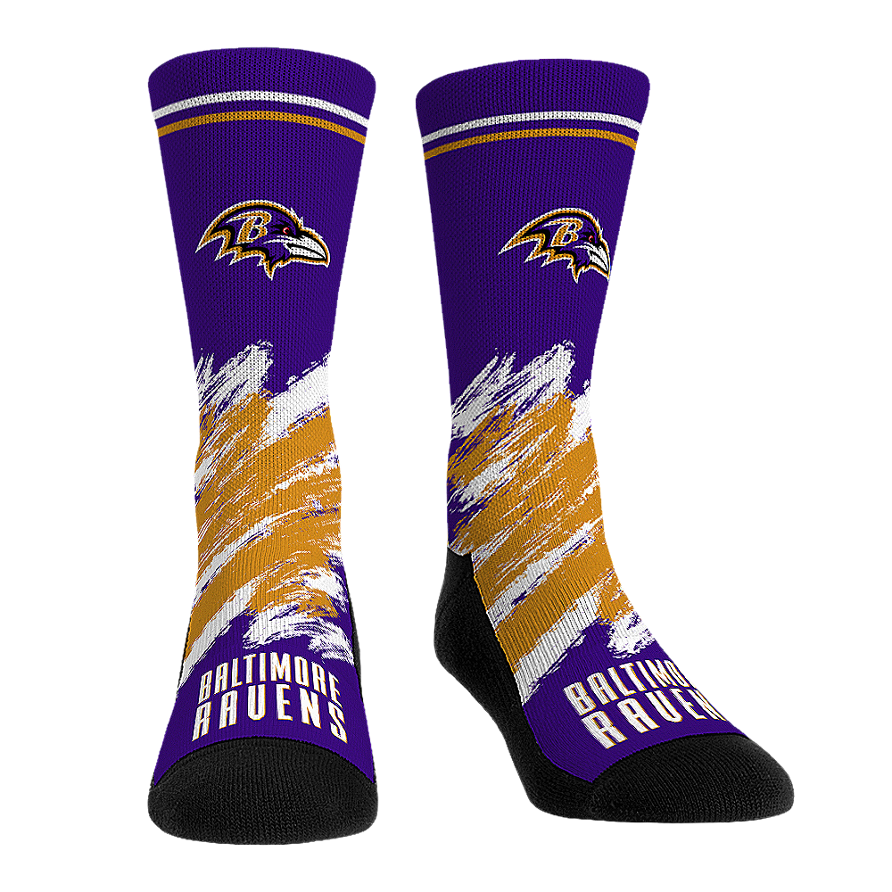 Baltimore Ravens - Throwback Paint | Rock 'Em Socks