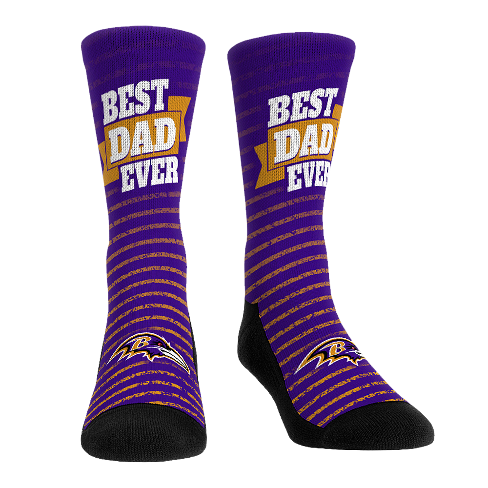 Baltimore Ravens - Best Dad Ever | Rock 'Em Socks