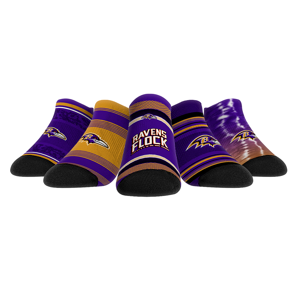 Baltimore Ravens - Low Cut  - Super Fan 5-Pack | Rock 'Em Socks