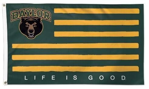 Baylor University Flag 3x5 Life Is Good Striped