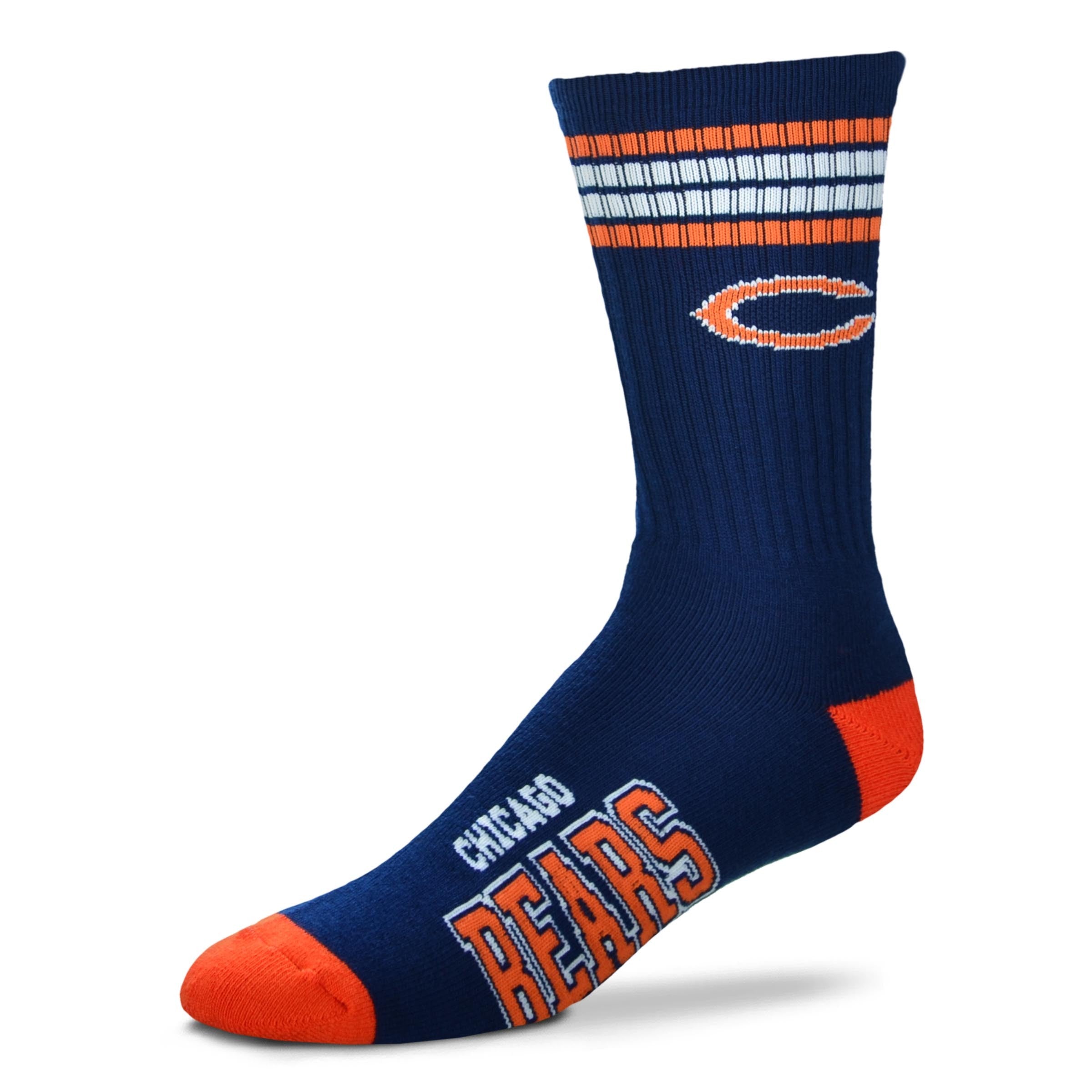Chicago Bears Men's 4 Stripe Deuce Socks 1