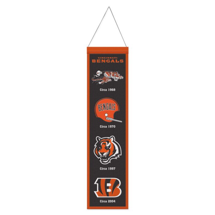 Cincinnati Bengals 8" x 32" Wool Banner 1