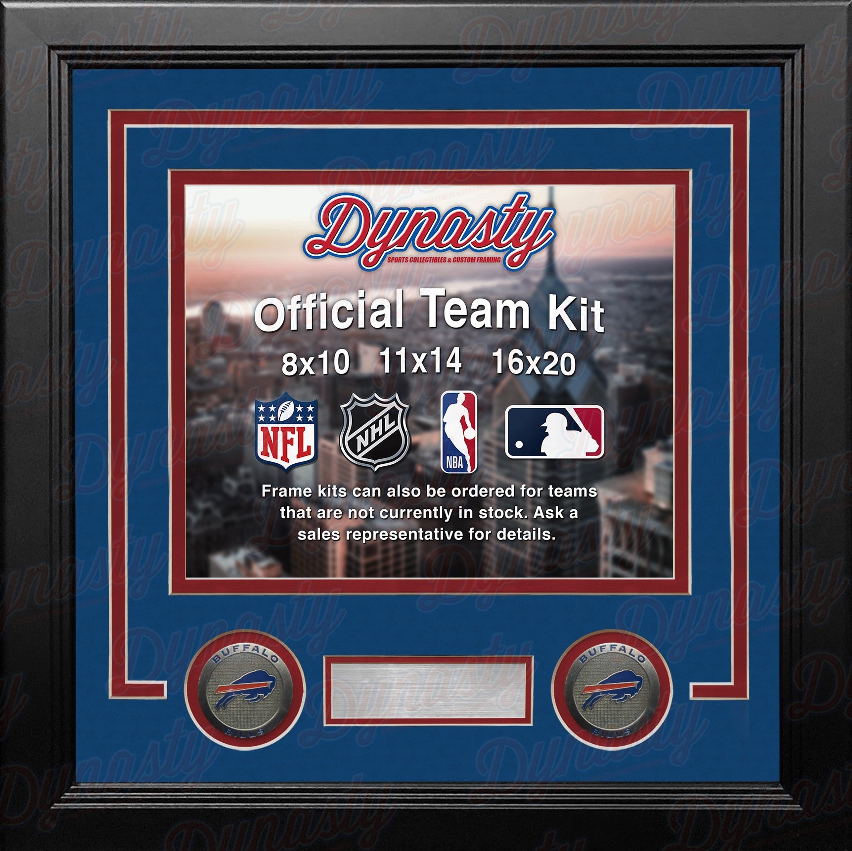 Buffalo Bills Custom NFL Football 8x10 Picture Frame Kit (Multiple Colors) 1