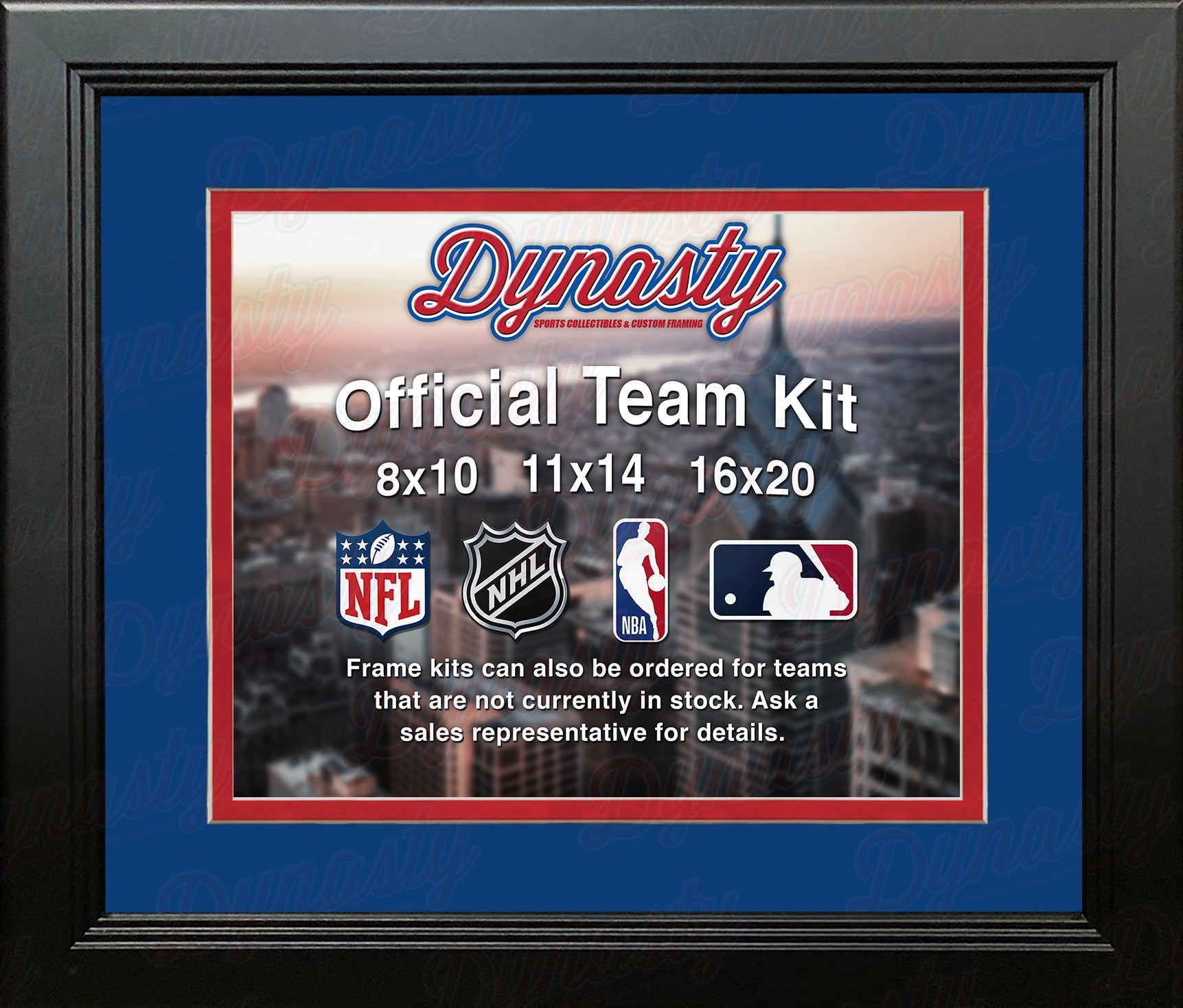 NBA Basketball Photo Picture Frame Kit - Los Angeles Clippers (Blue Matting, Red Trim) 1