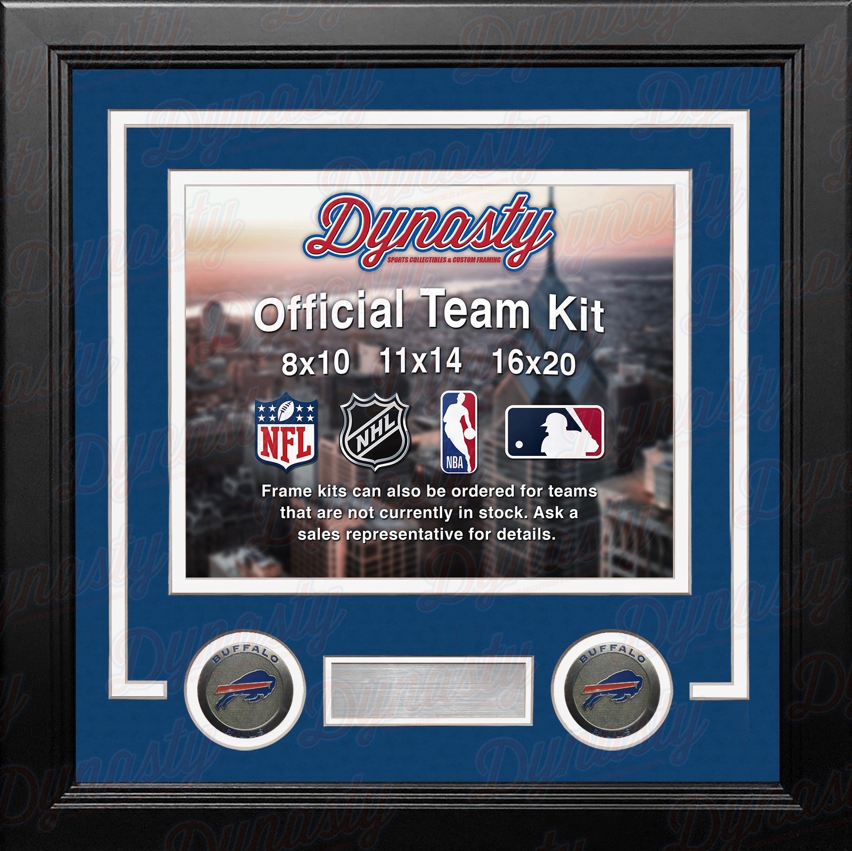 Buffalo Bills Custom NFL Football 8x10 Picture Frame Kit (Multiple Colors) 2