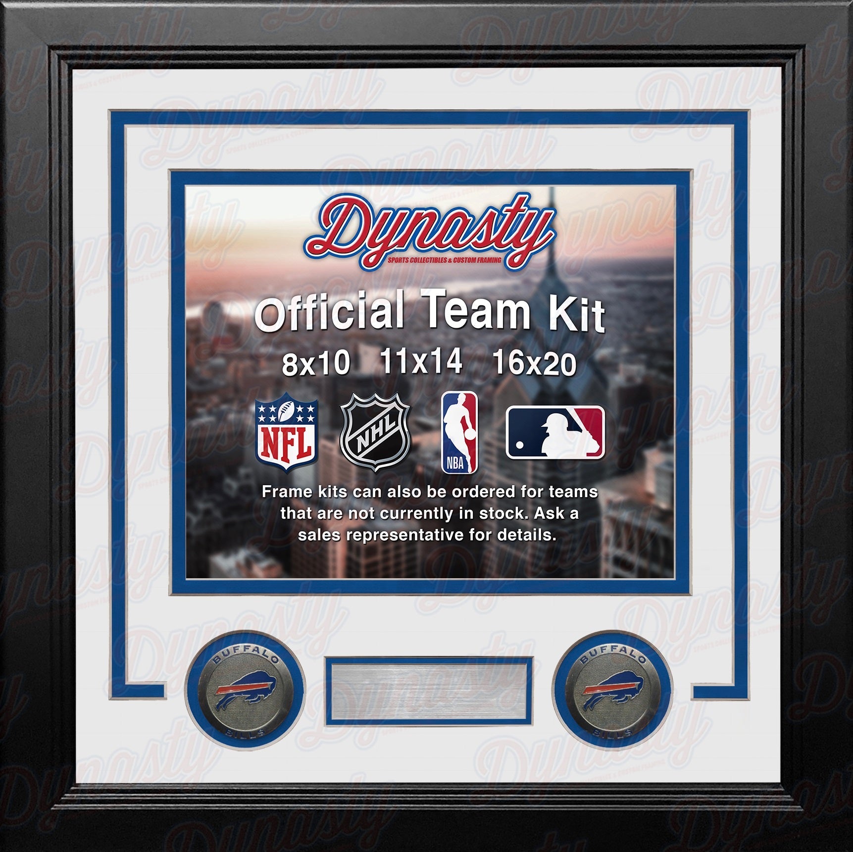 Buffalo Bills Custom NFL Football 11x14 Picture Frame Kit (Multiple Colors) 3