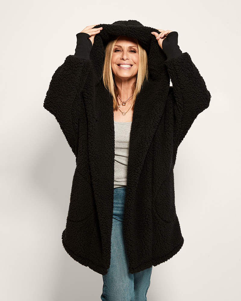 The Warrior Effect™ by Jill Martin Bedazzled Logo Sherpa Lounger Jacket 2