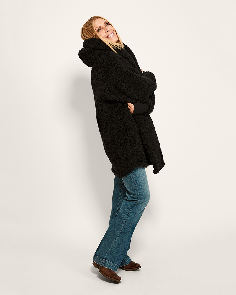 The Warrior Effect™ by Jill Martin Bedazzled Logo Sherpa Lounger Jacket 3