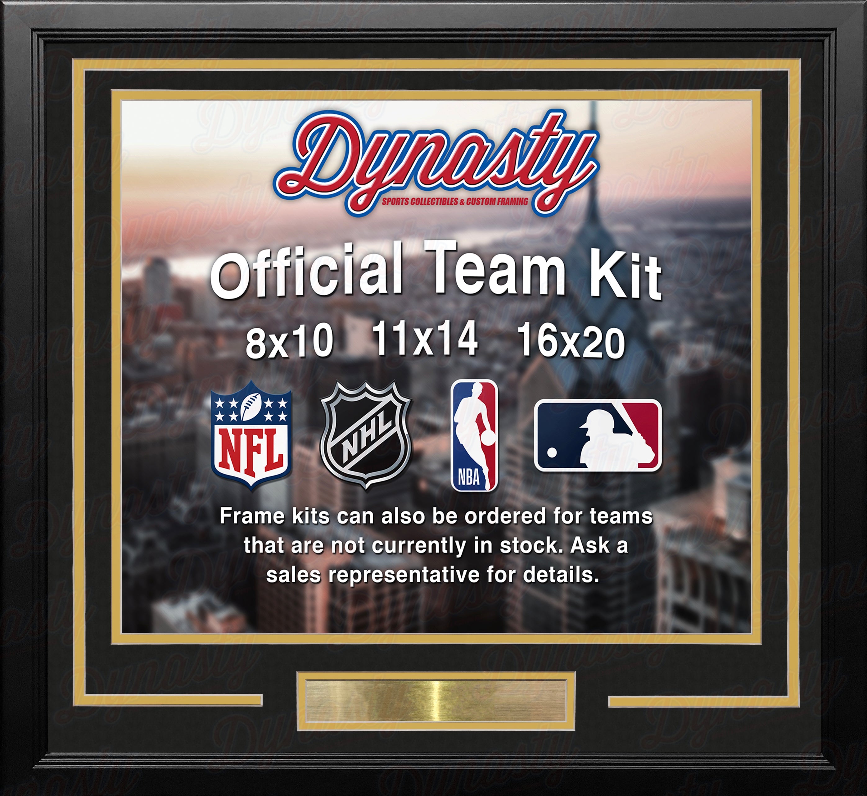Golden State Warriors Custom NBA Basketball 8x10 Picture Frame Kit (Multiple Colors) 3