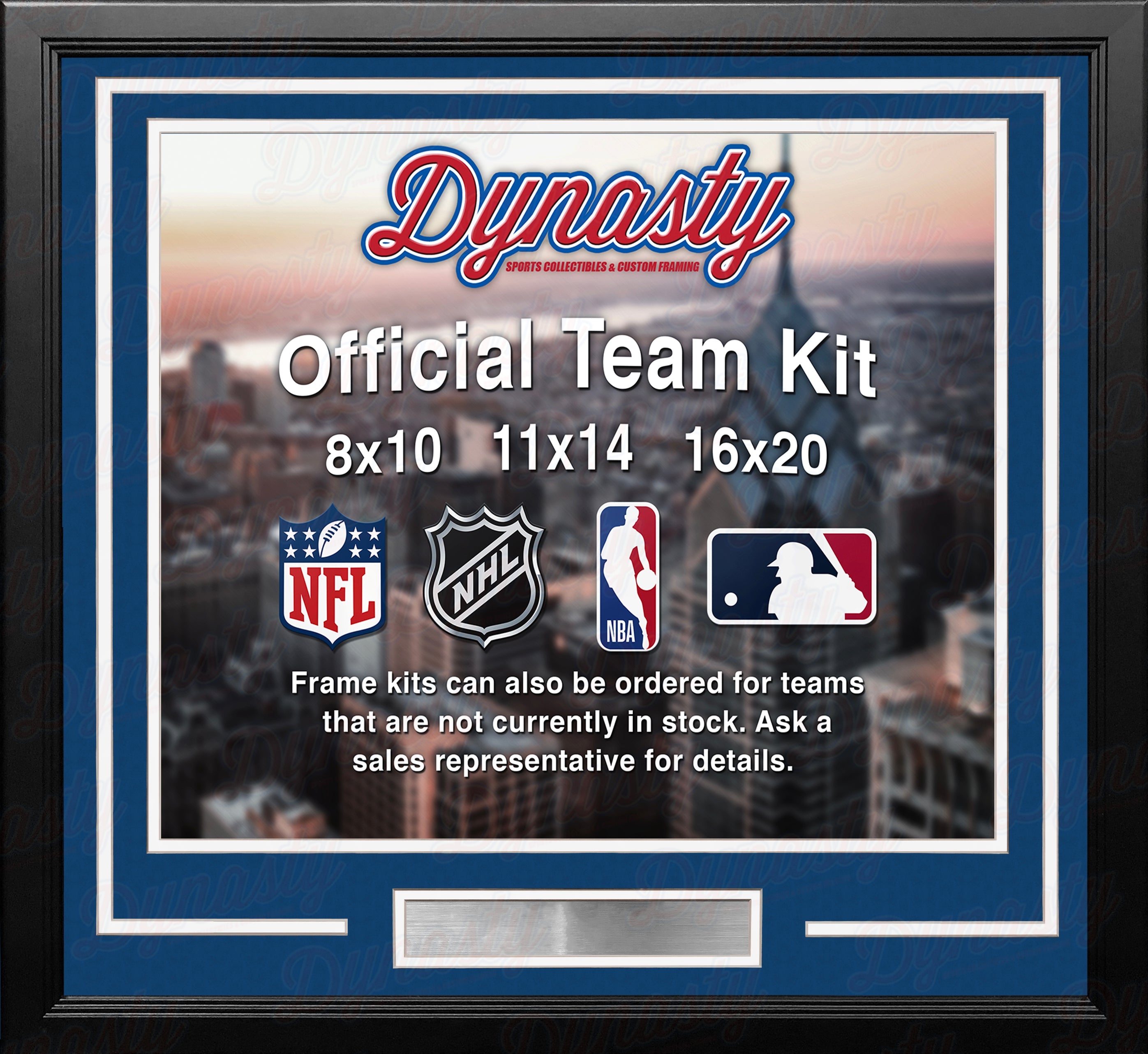 Los Angeles Rams Custom NFL Football 16x20 Picture Frame Kit (Multiple Colors) 2