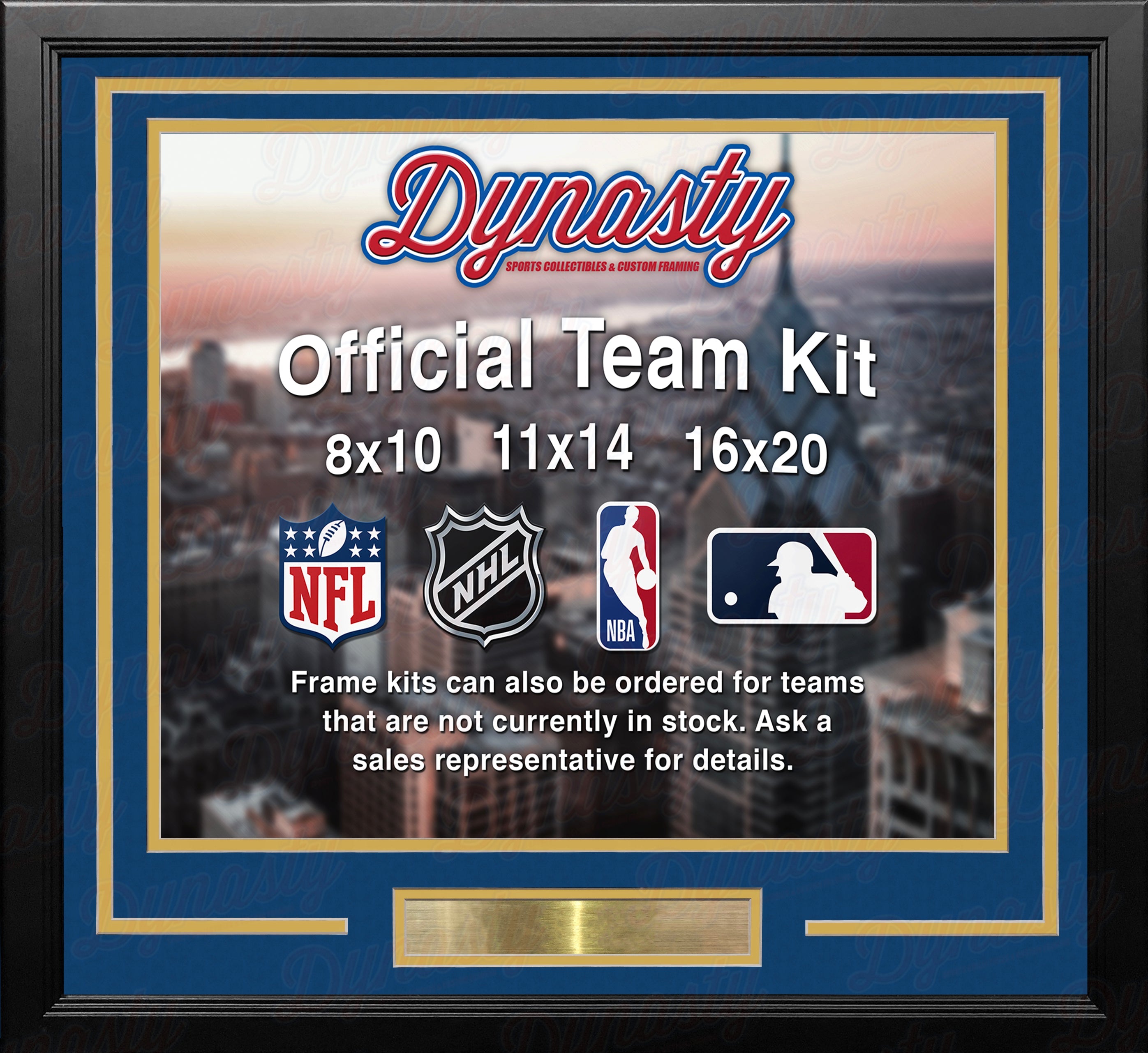 Golden State Warriors Custom NBA Basketball 16x20 Picture Frame Kit (Multiple Colors) 1