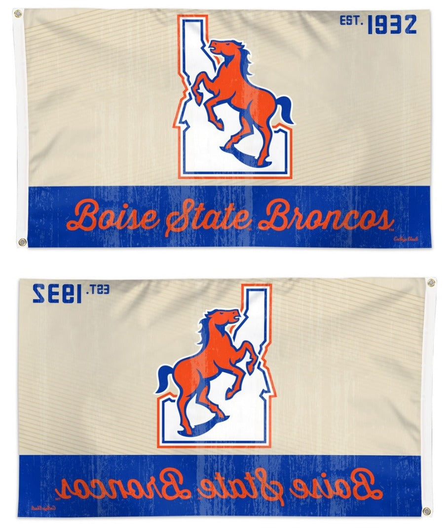 Boise State Broncos Flag 3x5 Retro Logo