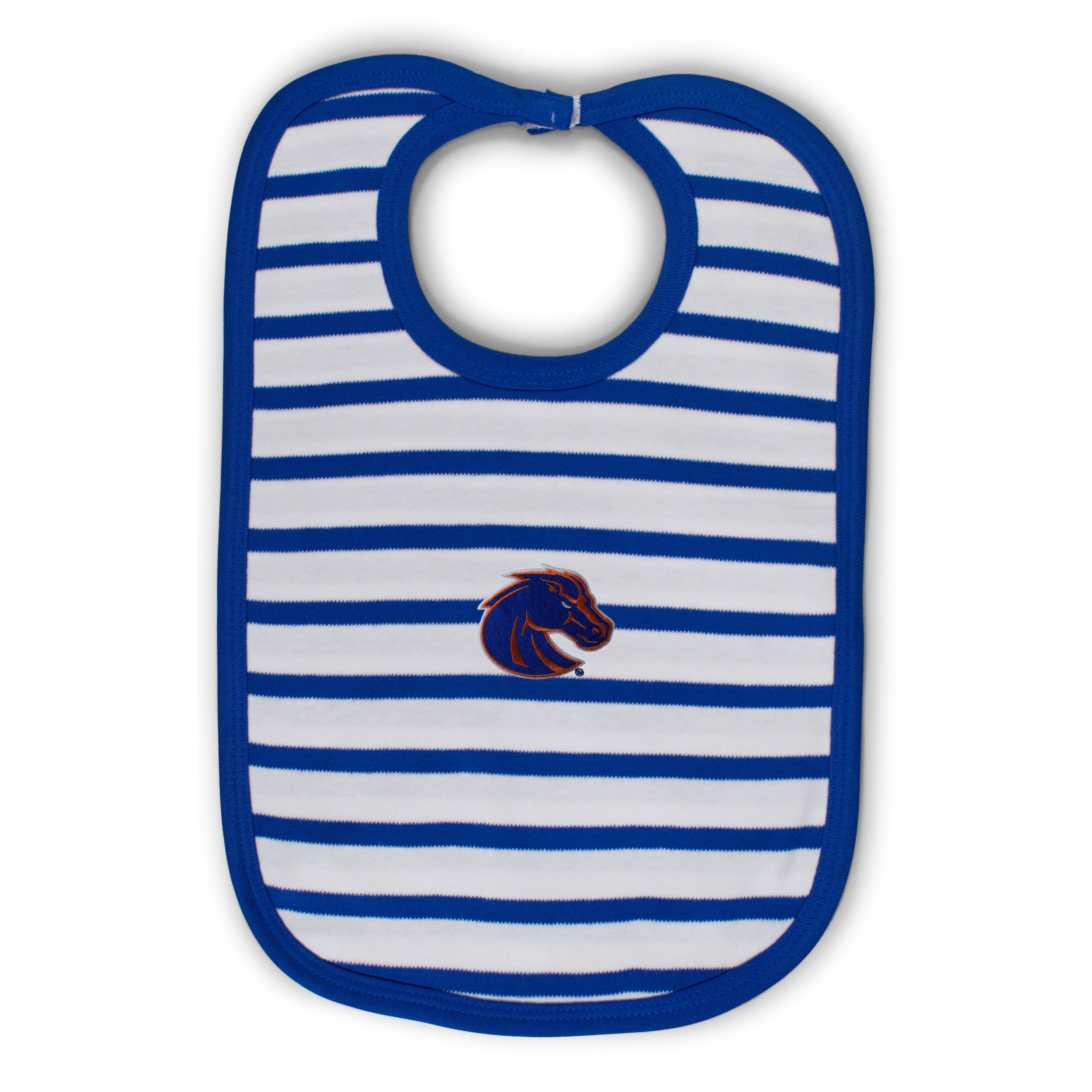 Boise State Infant Stripe Knit Bib | Two Feet Ahead