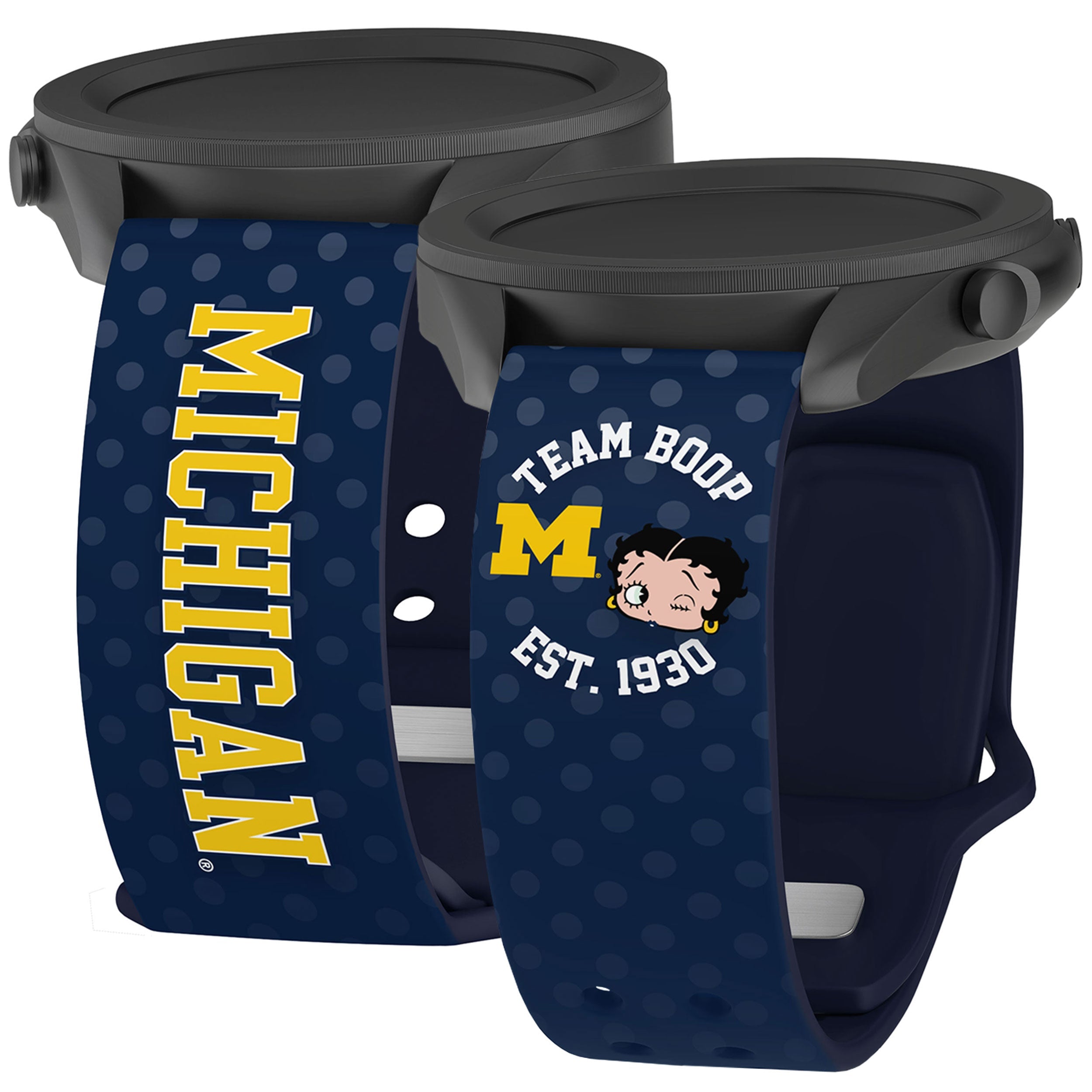 Michigan Wolverines X Betty Boop HD  Watchband for Samsung, Garmin, Fossil, and More 1