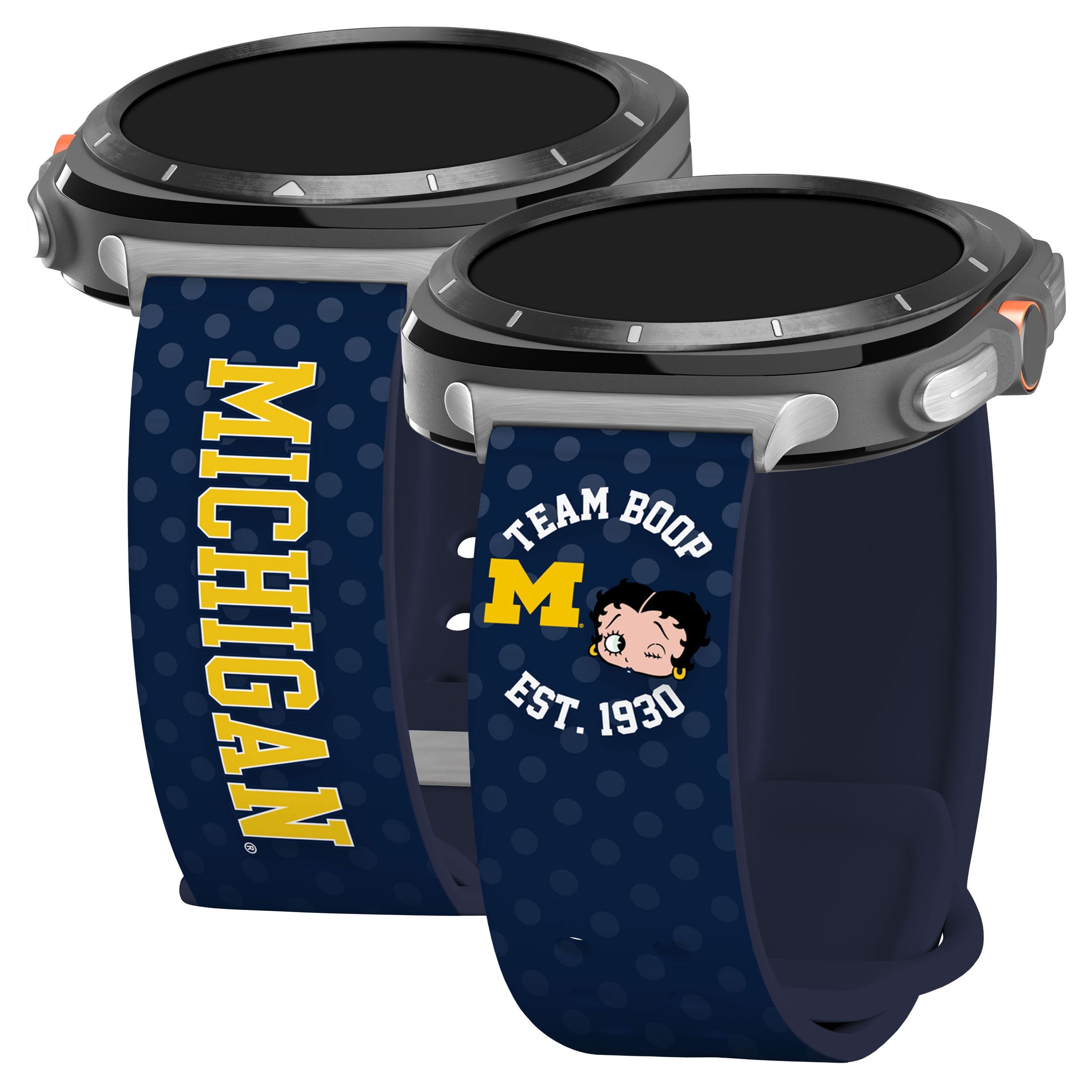 Michigan Wolverines X Betty Boop HD Samsung Galaxy Watch Ultra Watch Band 1