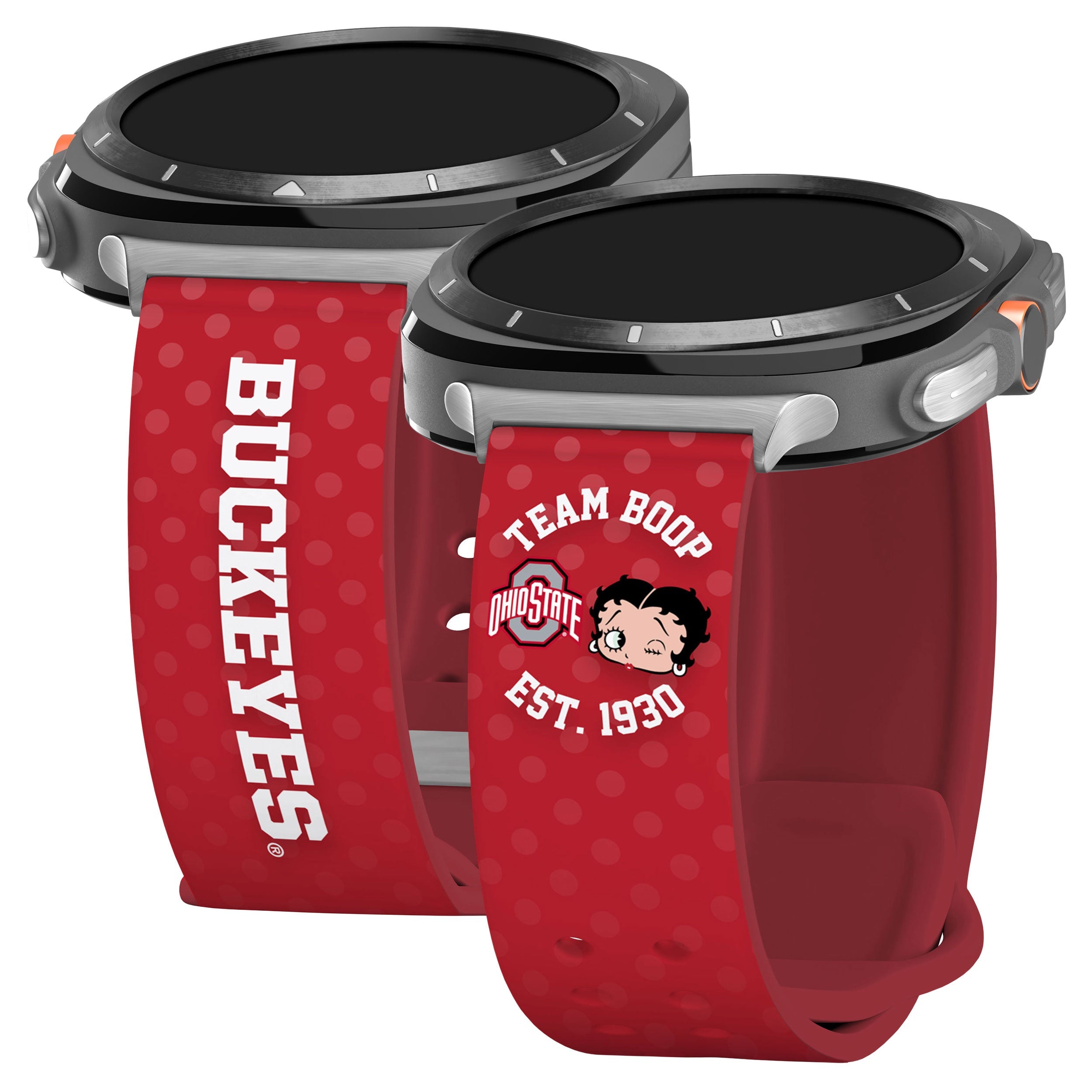 Ohio State Buckeyes X Betty Boop HD Samsung Galaxy Watch Ultra Watch Band 1