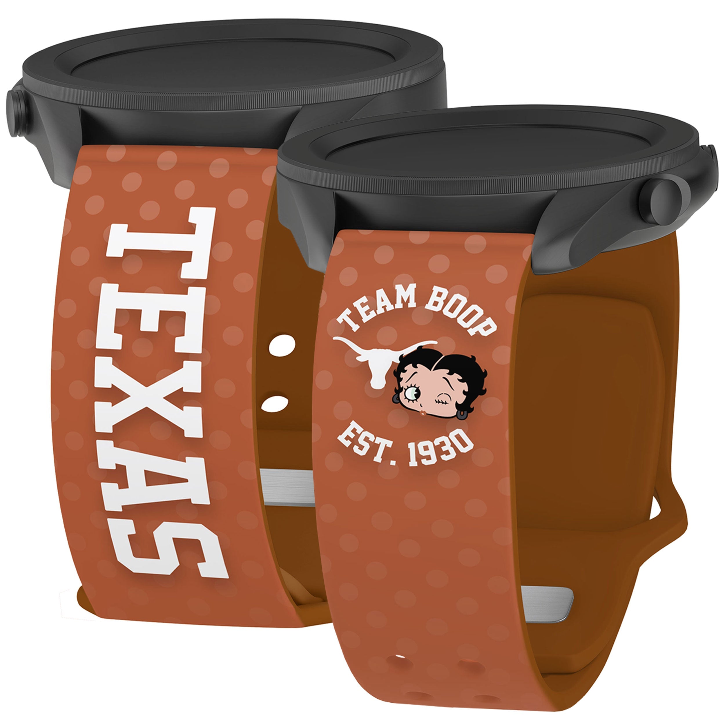 Texas Longhorns X Betty Boop HD  Watchband for Samsung, Garmin, Fossil, and More 1