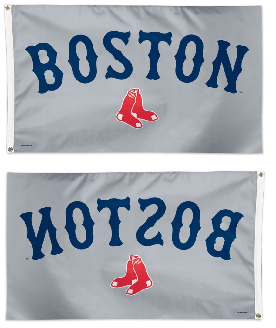 Boston Red Sox Flag 3x5 Grey 1