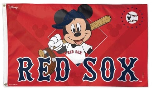 Boston Red Sox Flag 3x5 Mickey Mouse Disney