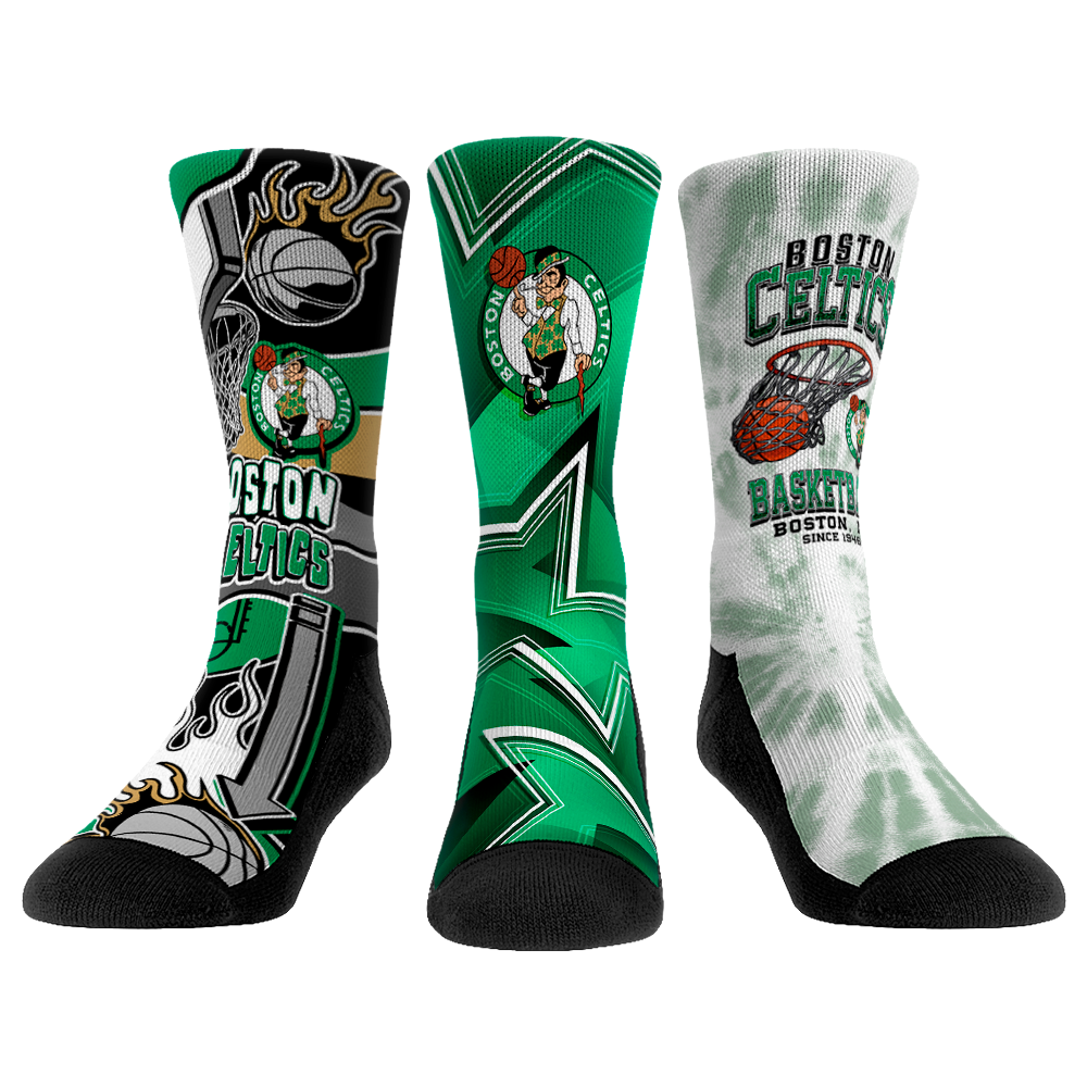 Boston Celtics - Slam Dunk  - 3-Pack | Rock 'Em Socks 1