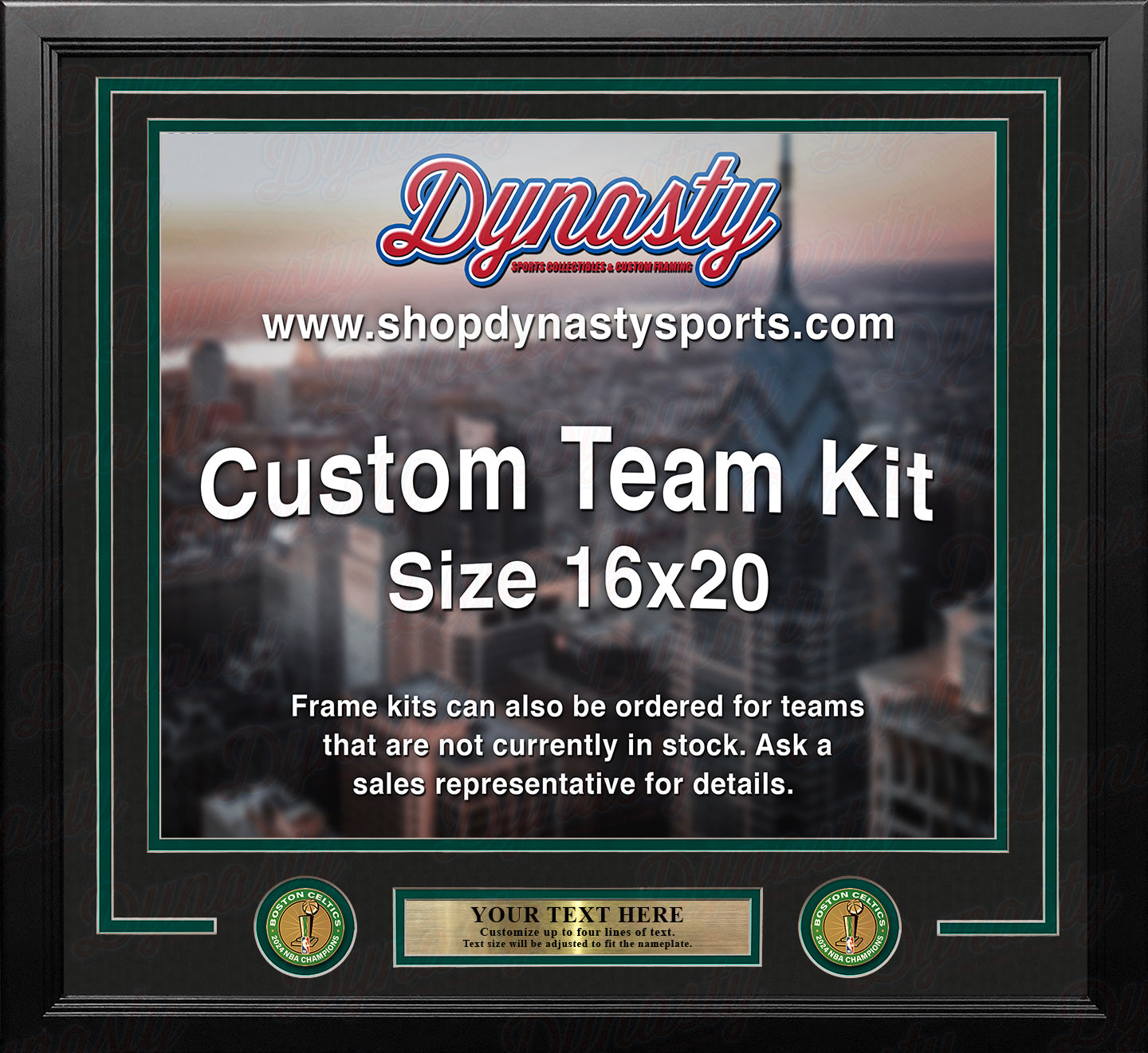 Boston Celtics 2024 NBA Champions Custom NBA Basketball 16x20 Picture Frame Kit (Multiple Colors) 3